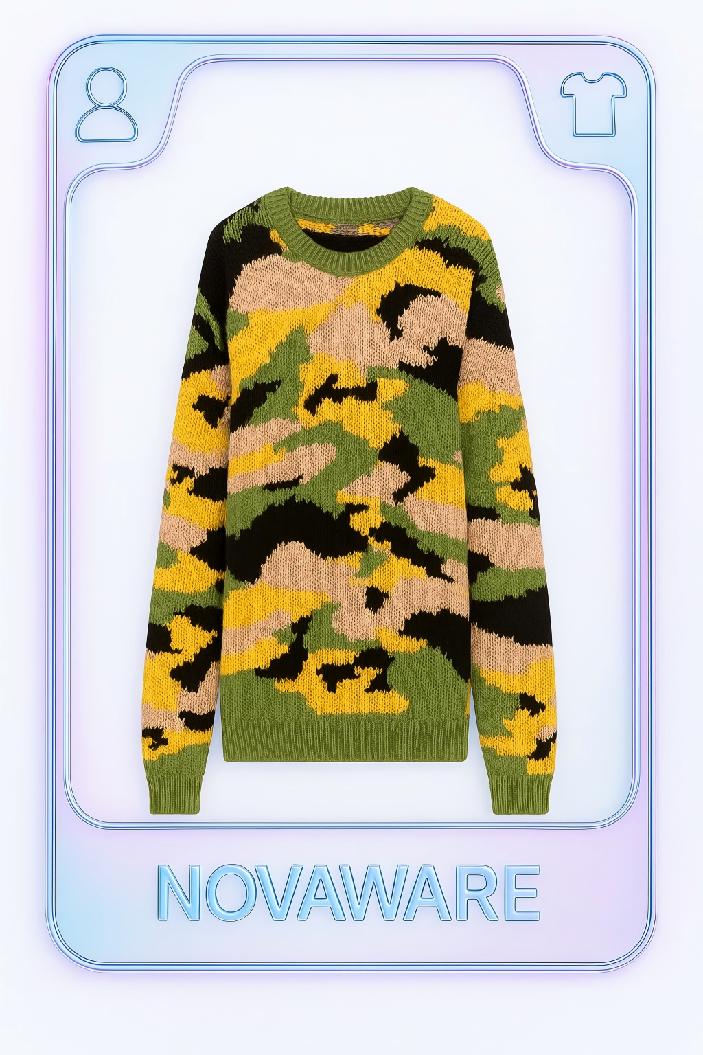Prada Camouflage Cotton Knit Sweater