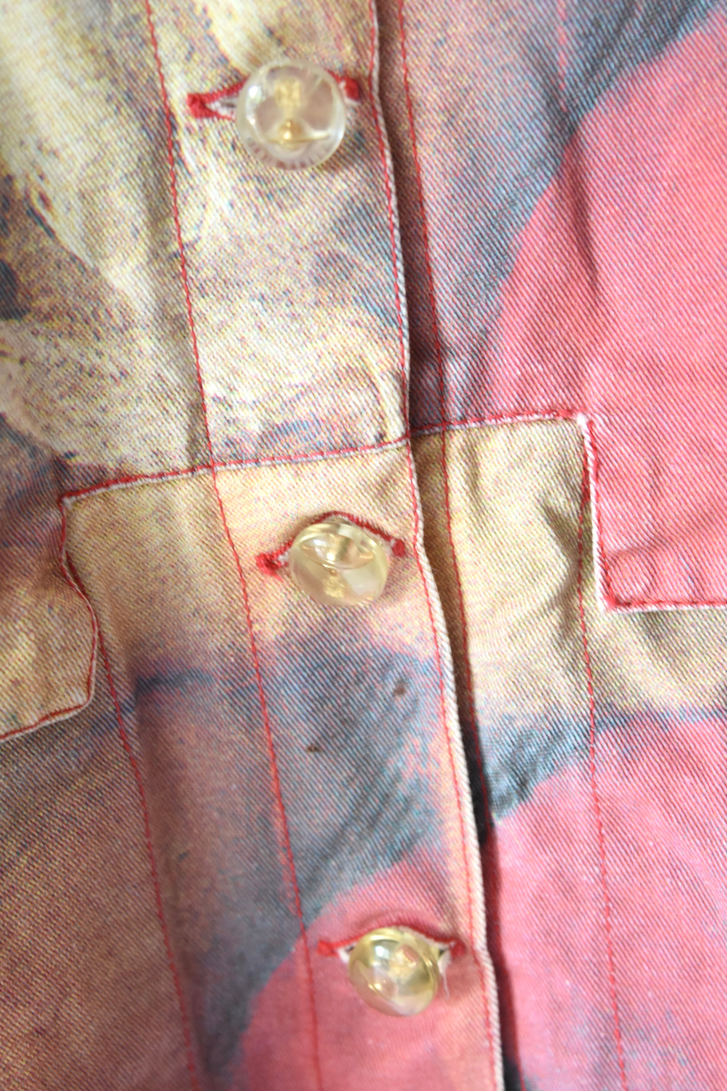 Vivienne Westwood Renaissance Print Cropped Denim Jacket (Baroque Eroticism in Subversive Tailoring)