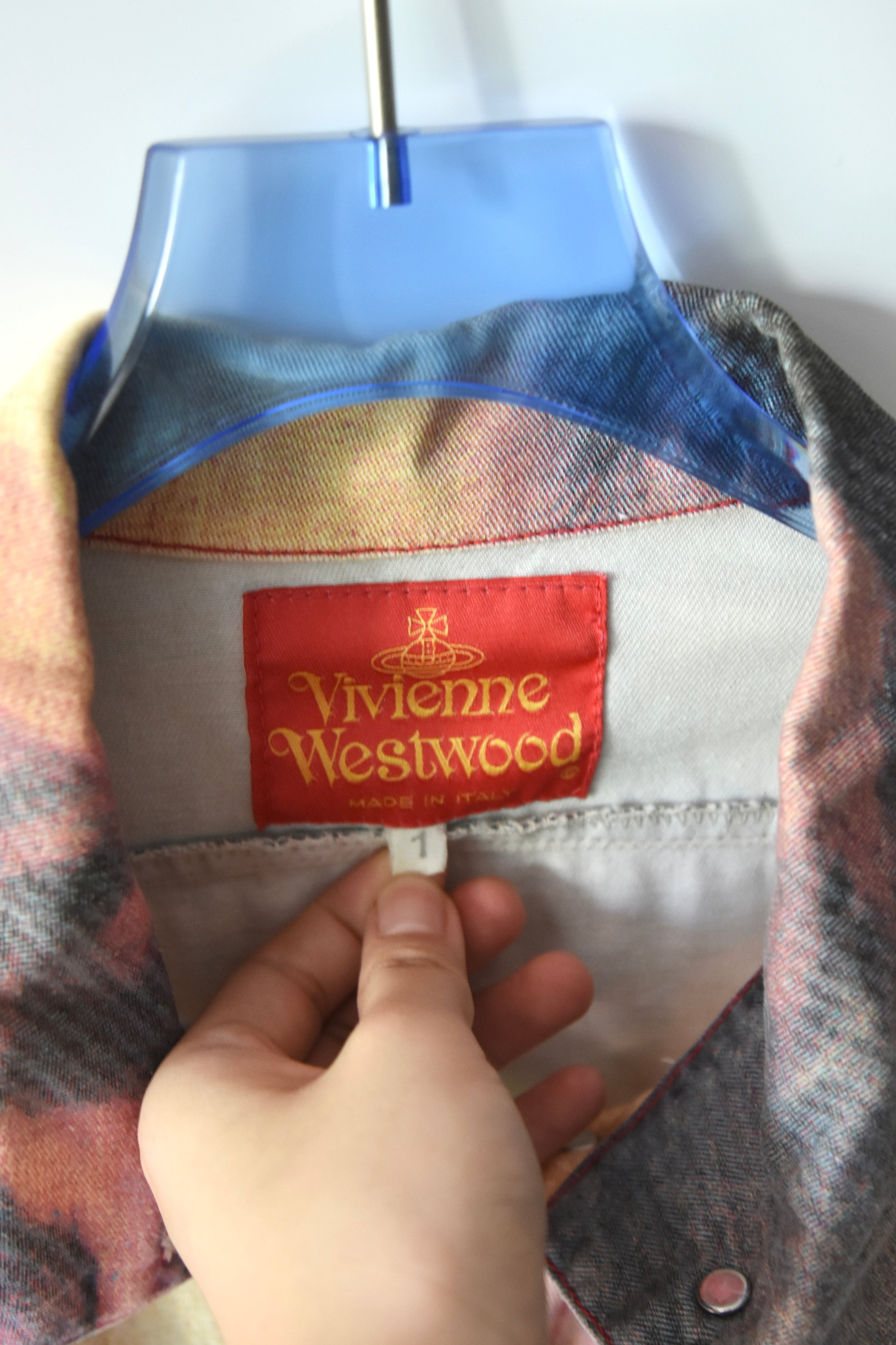 Vivienne Westwood Renaissance Print Cropped Denim Jacket (Baroque Eroticism in Subversive Tailoring)