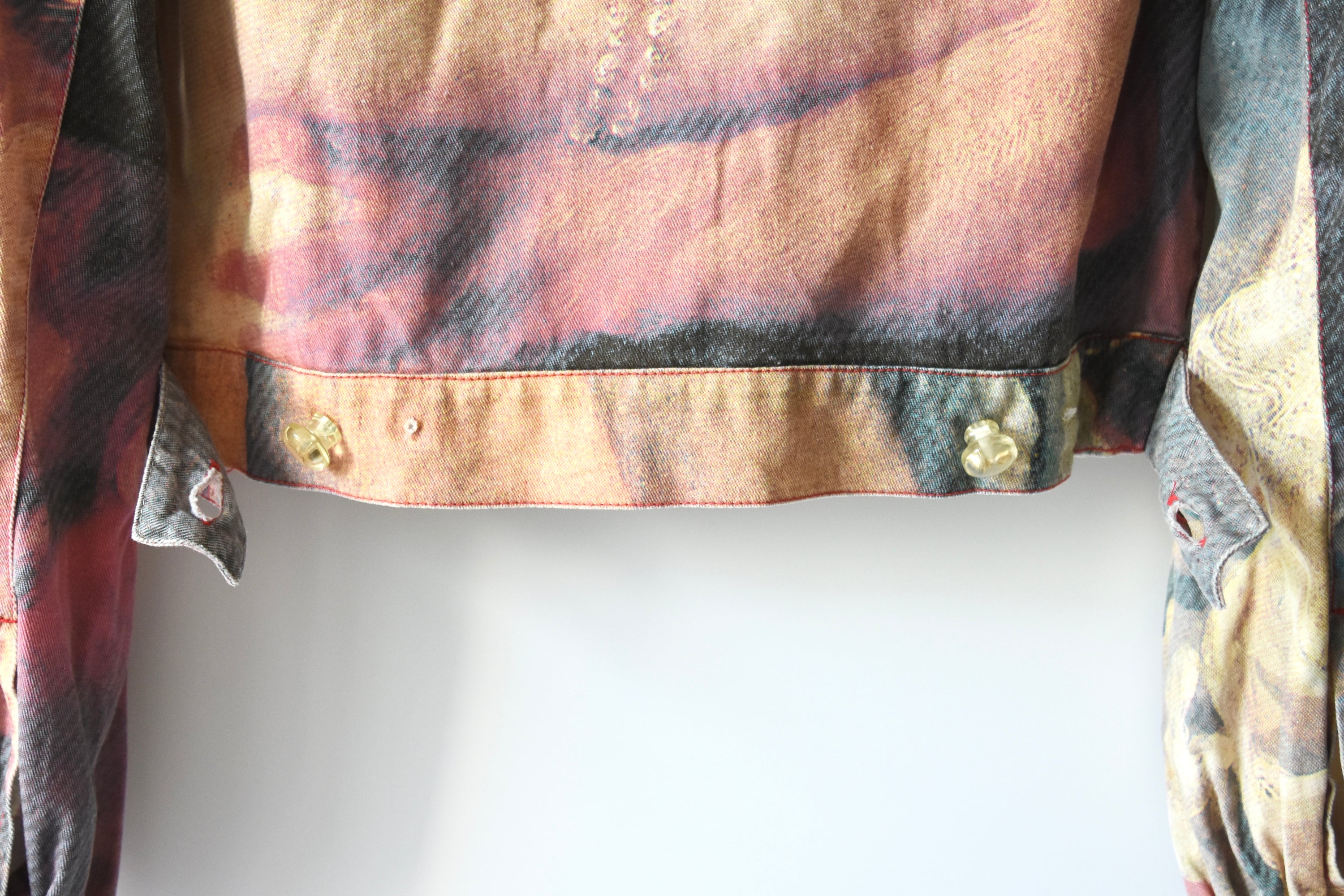 Vivienne Westwood Renaissance Print Cropped Denim Jacket (Baroque Eroticism in Subversive Tailoring)