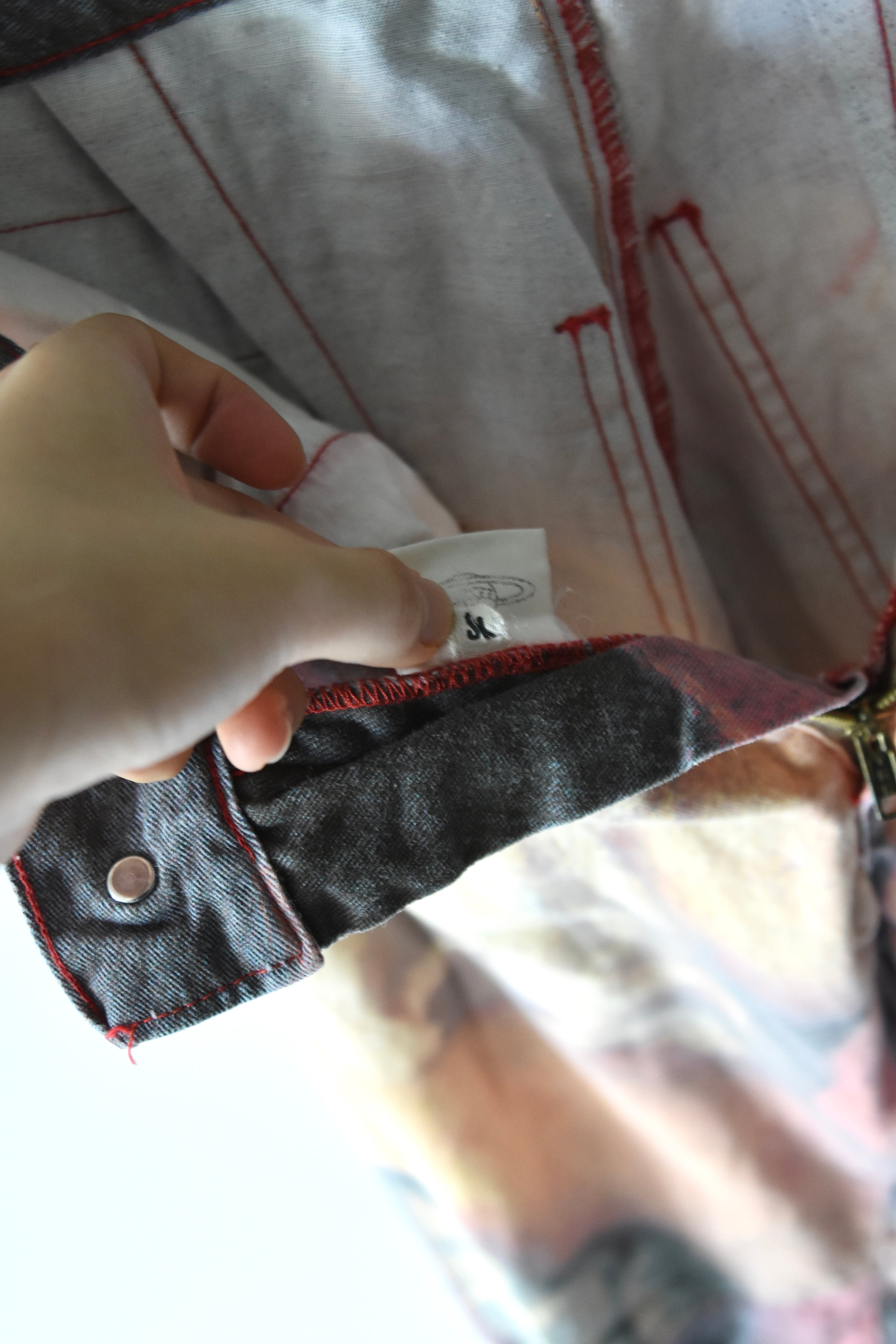 Vivienne Westwood Renaissance Printed Flared Jeans (Erotic Classicism in Painterly Distortion)