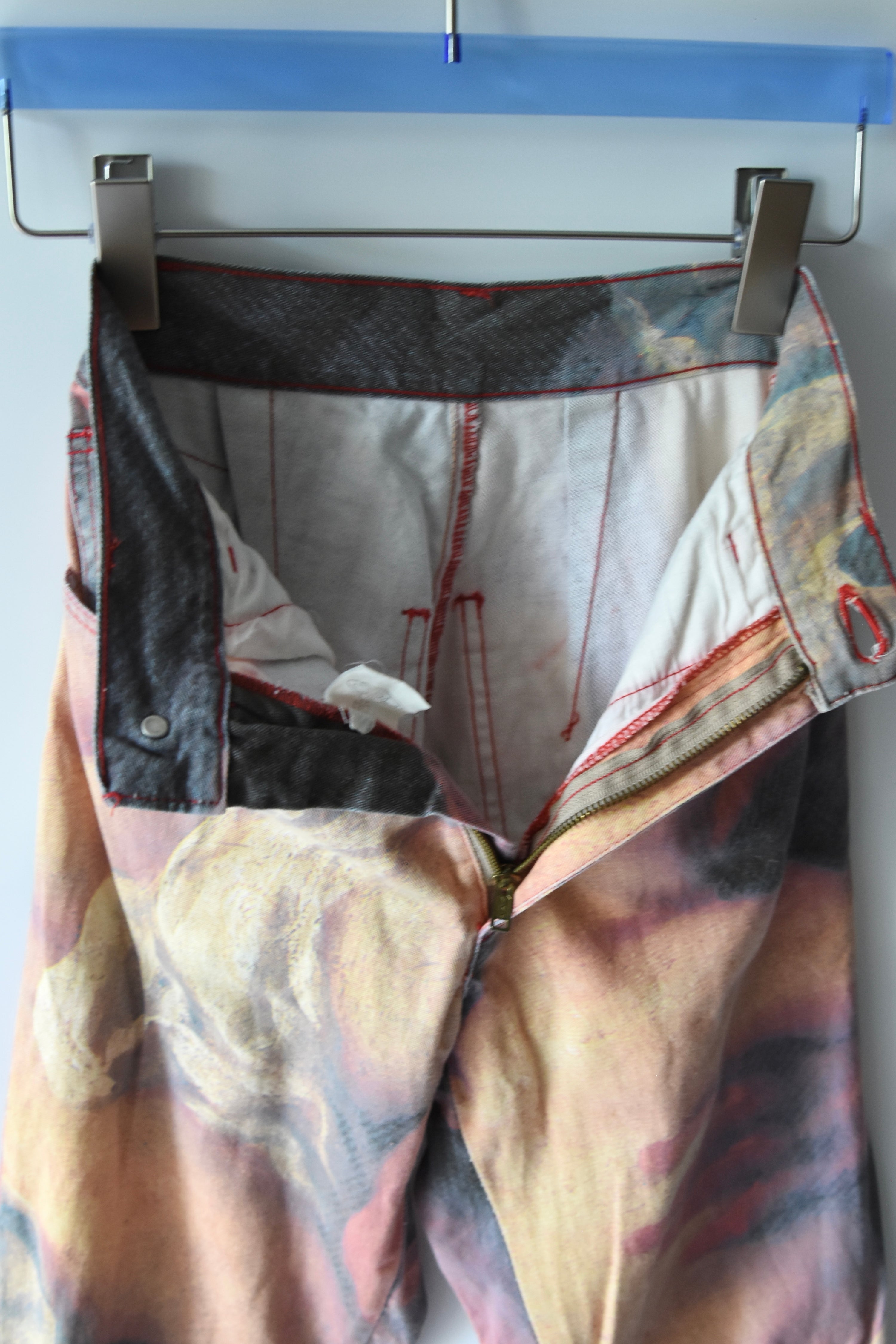 Vivienne Westwood Renaissance Printed Flared Jeans (Erotic Classicism in Painterly Distortion)