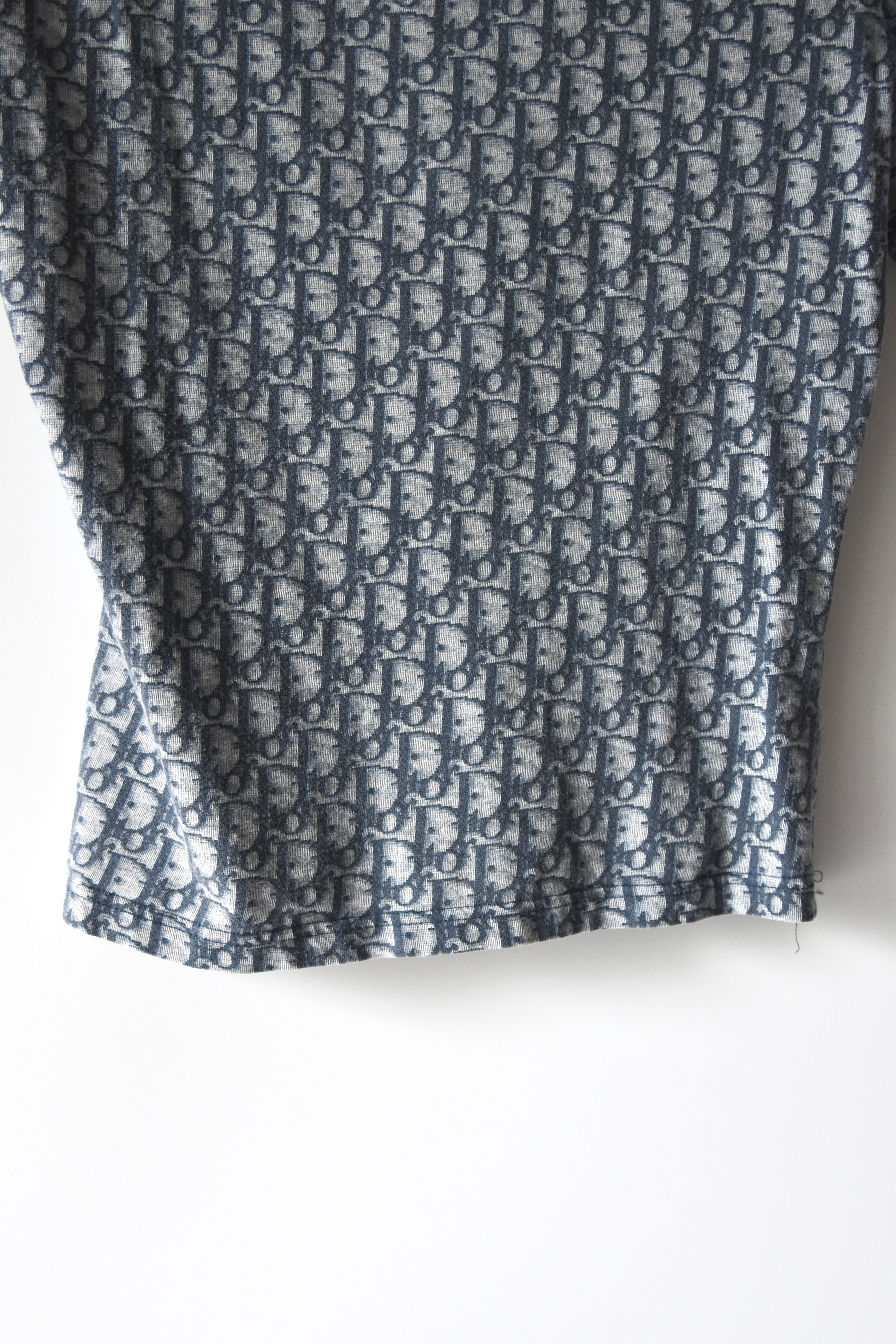 Christian Dior by John Galliano Blue Monogram Baby Tee (Y2K Boutique Oblique Icon)