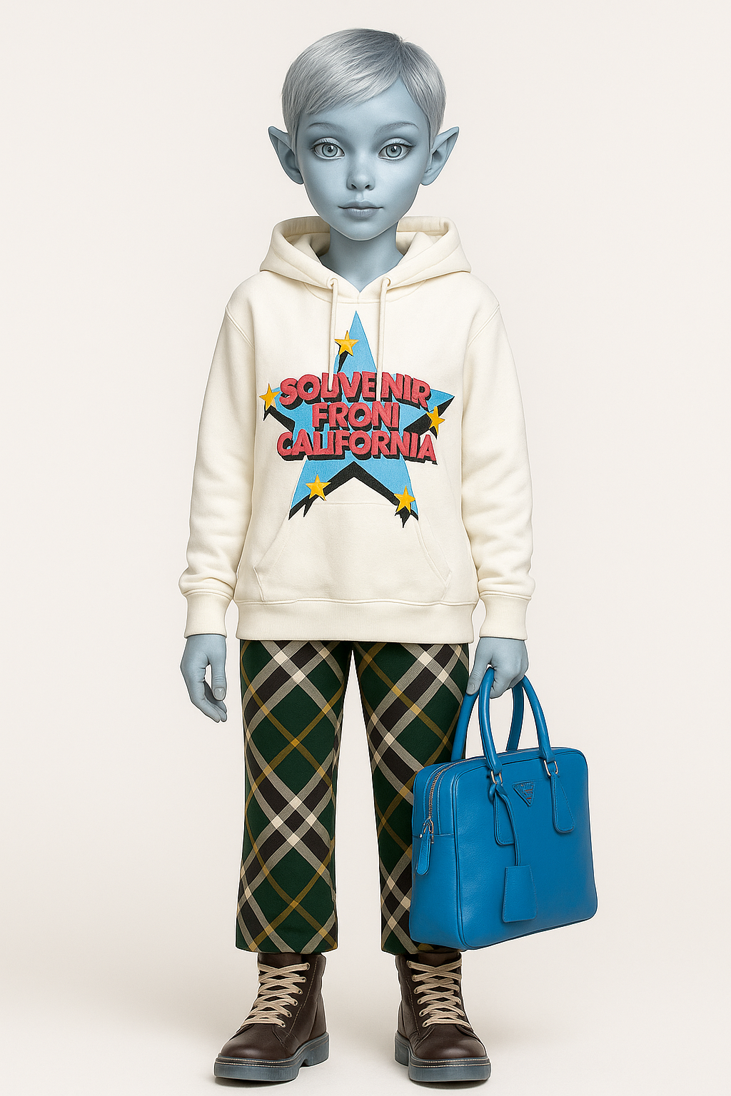 Gucci "Souvenir from California" Print Hoodie White