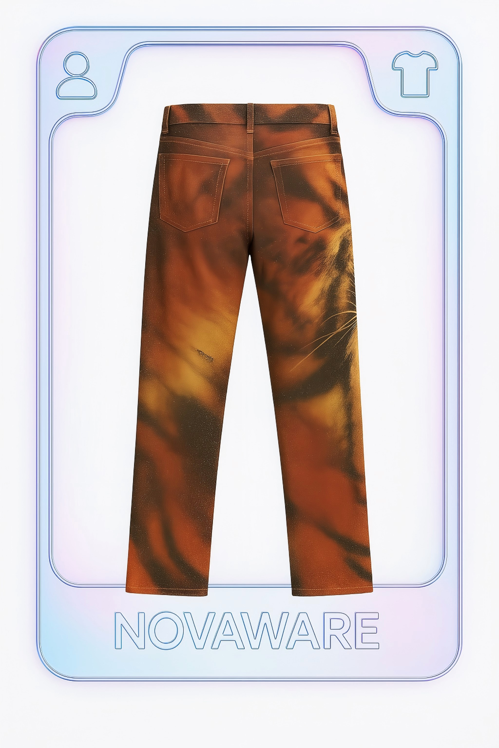 Roberto Cavalli Vintage Glitter Tiger Print Low-Rise Jeans (Rare Y2K Era Statement Denim)