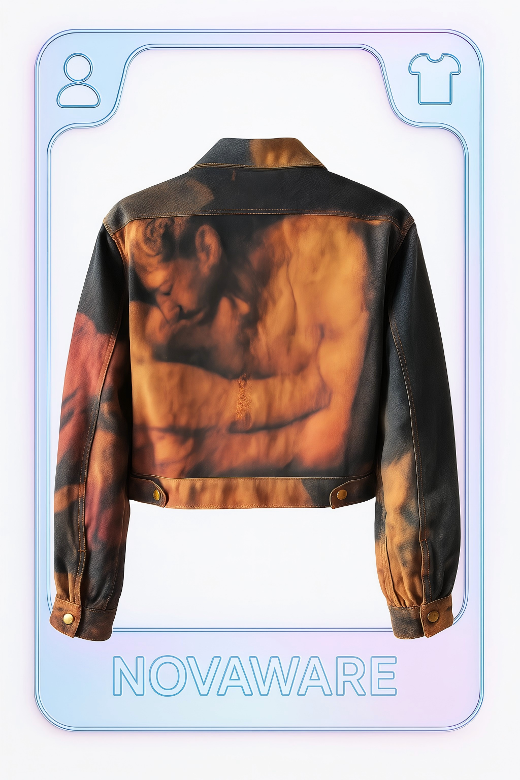 Vivienne Westwood Renaissance Print Cropped Denim Jacket (Baroque Eroticism in Subversive Tailoring)