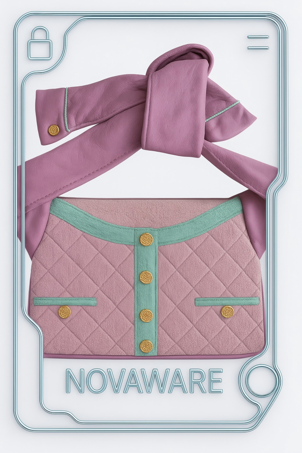 Chanel Quilted Jacket-Inspired Shoulder Bag – Lilac/Pink
