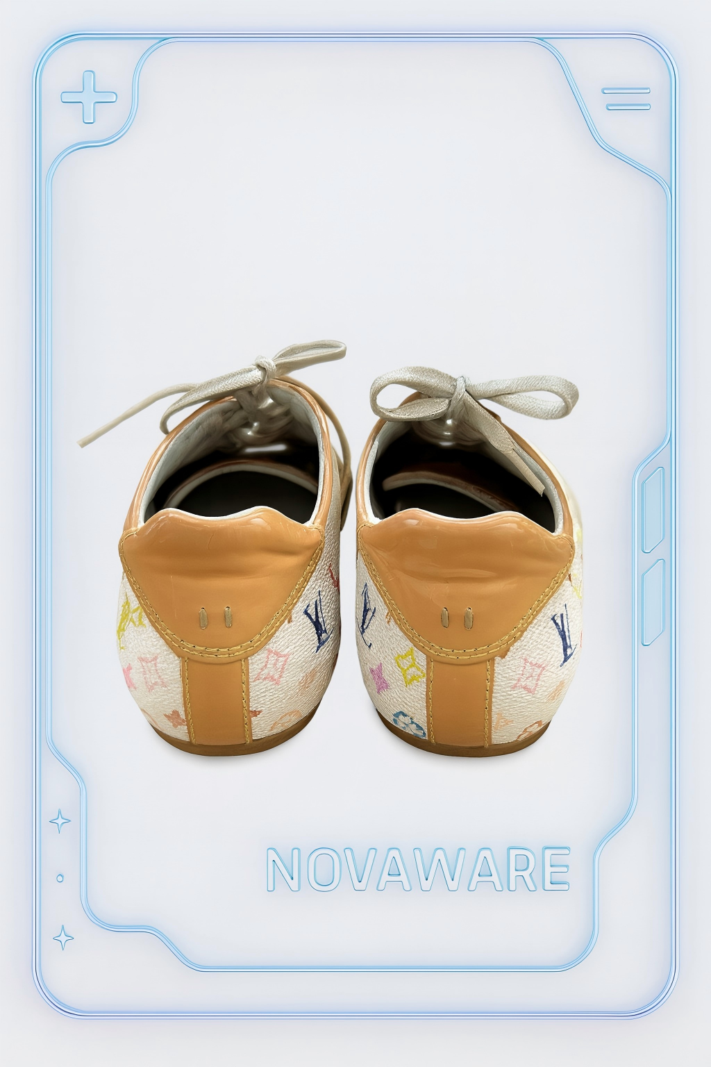 Louis Vuitton Monogram Multicolor Canvas & Patent Leather Lace-Up Sneakers (Y2K Takashi Murakami Era)