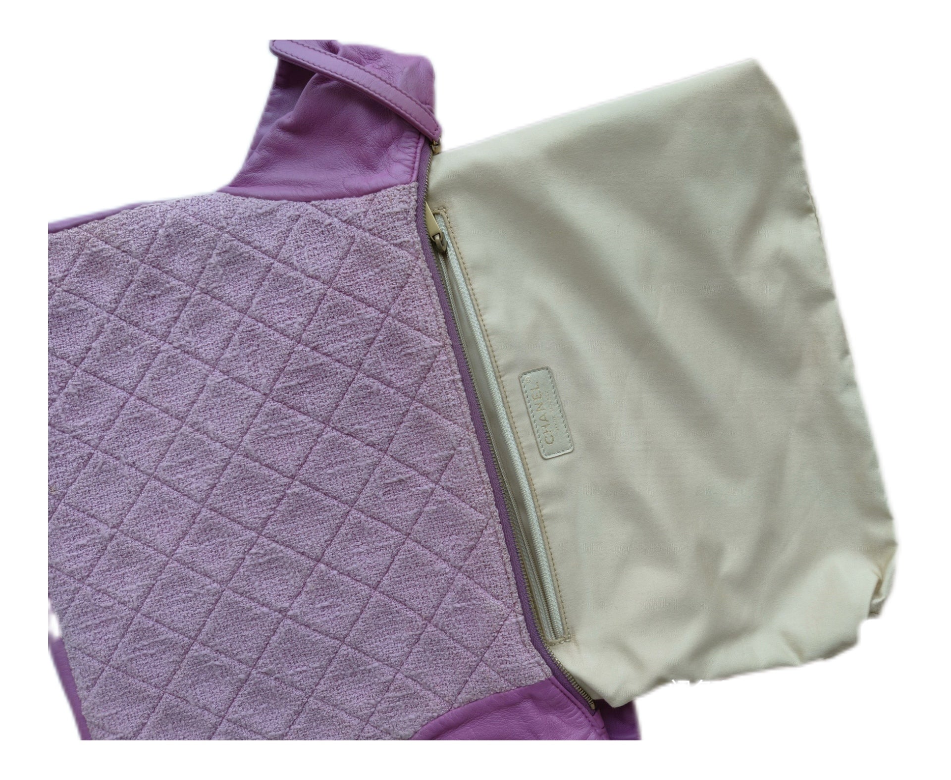 Chanel Quilted Jacket-Inspired Shoulder Bag – Lilac/Pink
