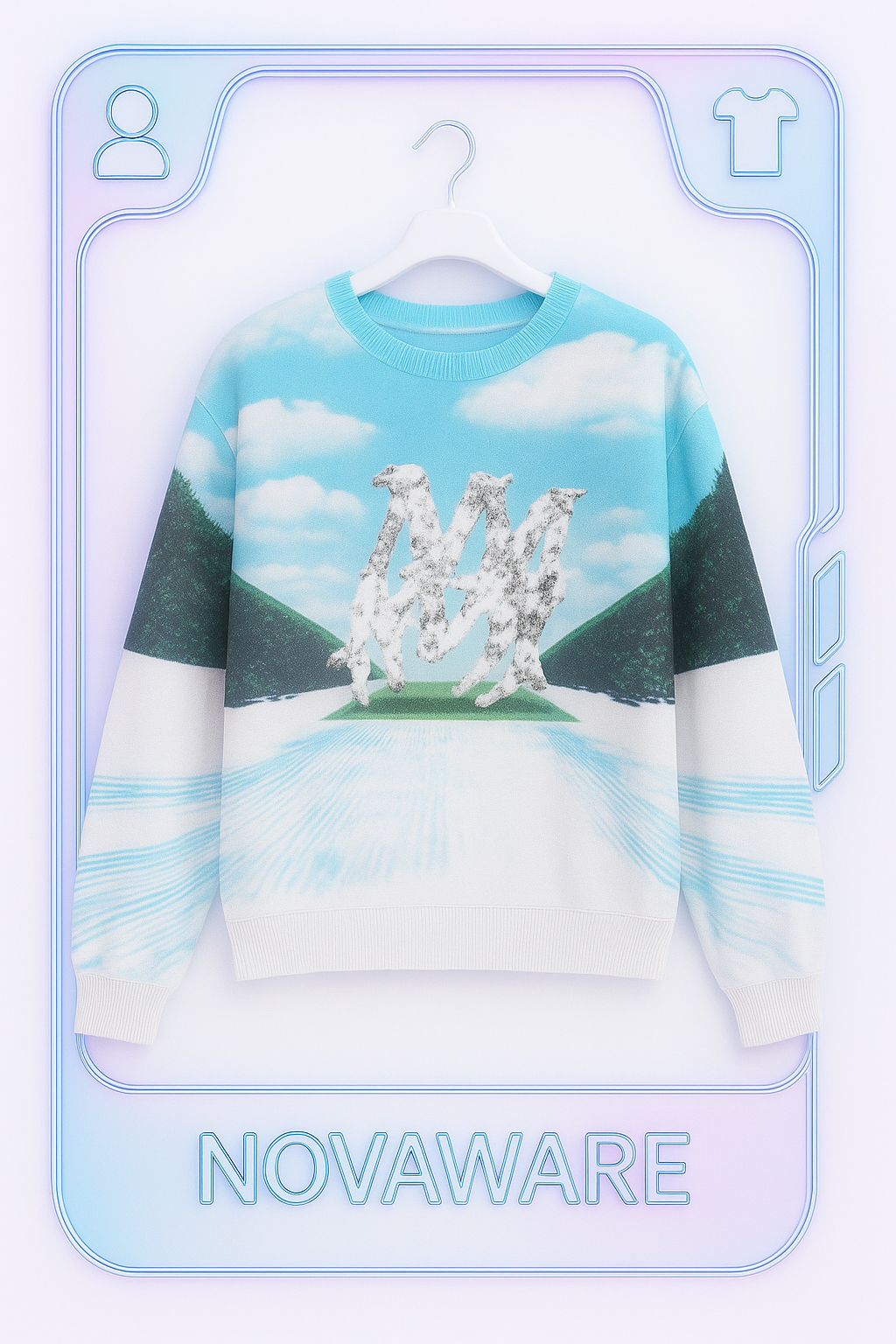 AMIRI Printed Runway Logo Crew Sweater Multi