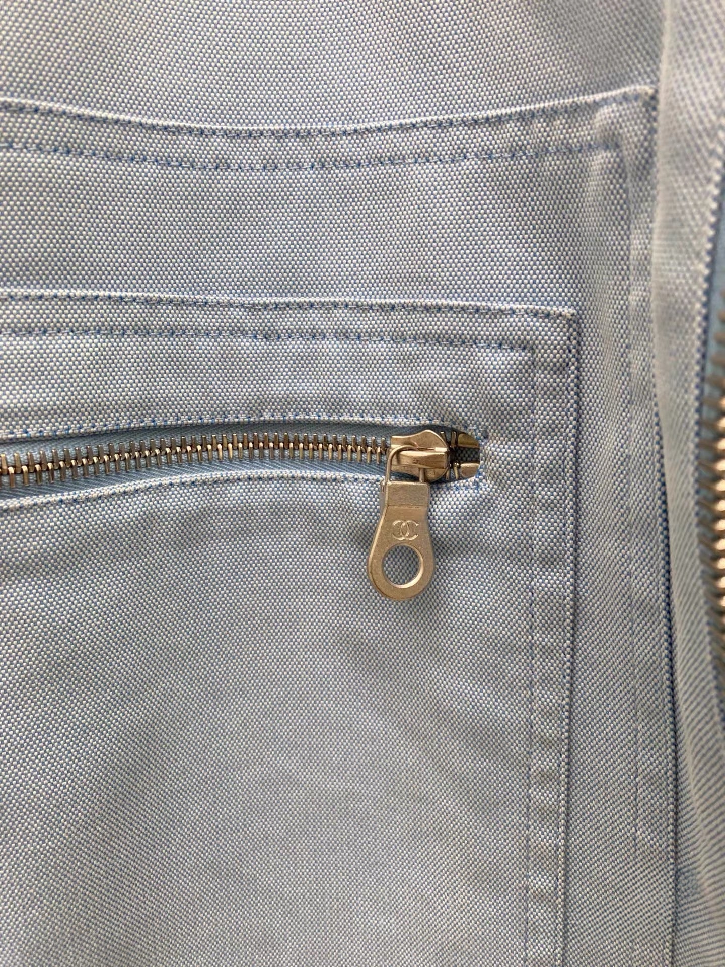 Chanel SS2002 Vintage Runway Archive Baby Blue Jacket