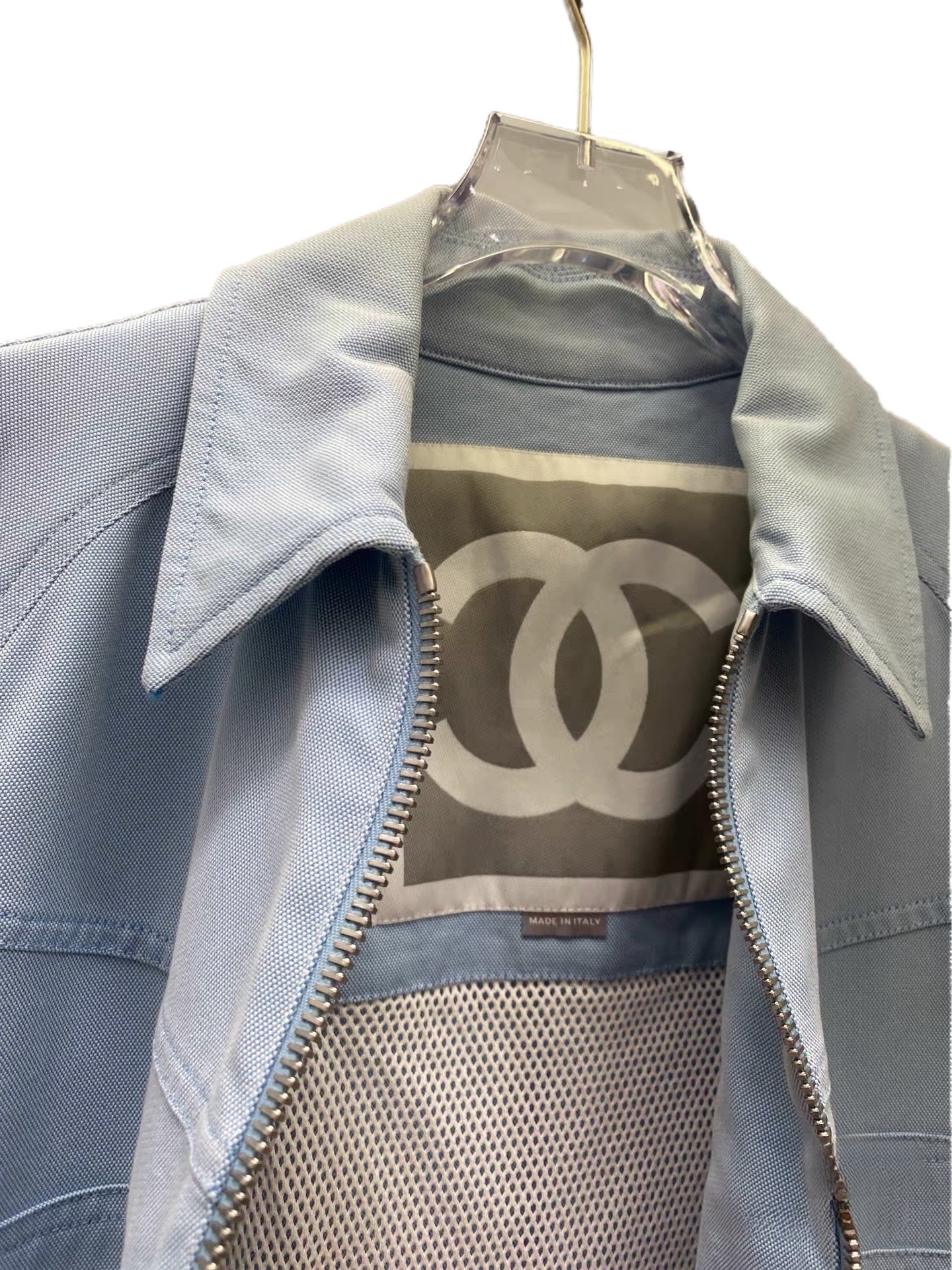 Chanel SS2002 Vintage Runway Archive Baby Blue Jacket