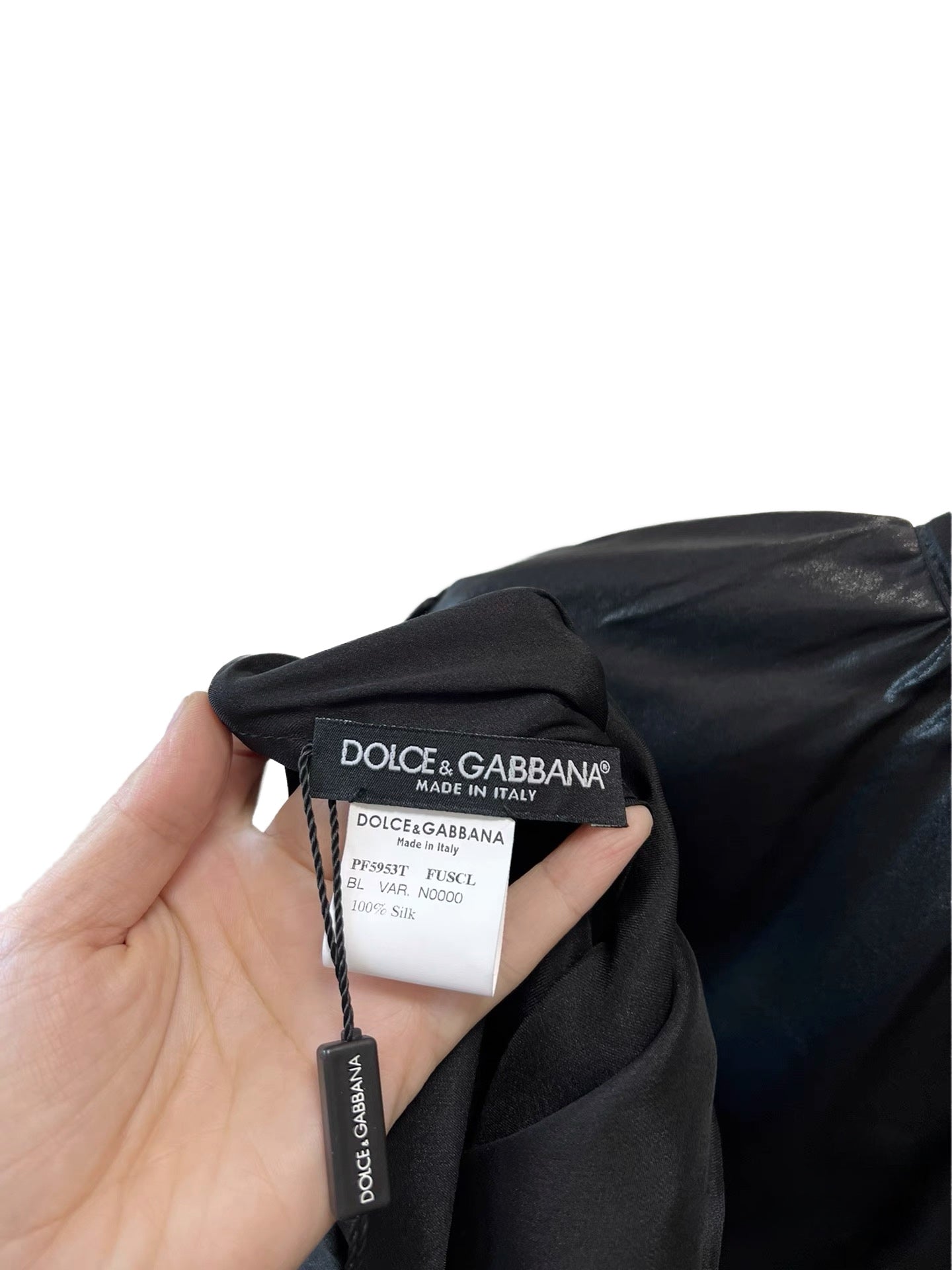 Dolce & Gabbana Shimmering Black Silk Pussy-Bow Blouse – Runway Archive