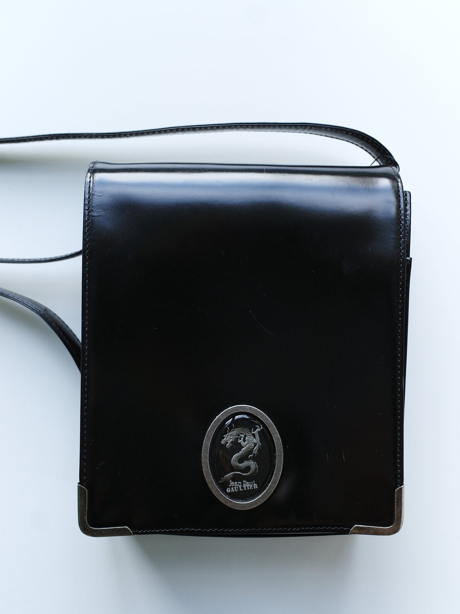 Jean Paul GAULTIER Vintage Logo Leather Shoulder Bag - Etsy
