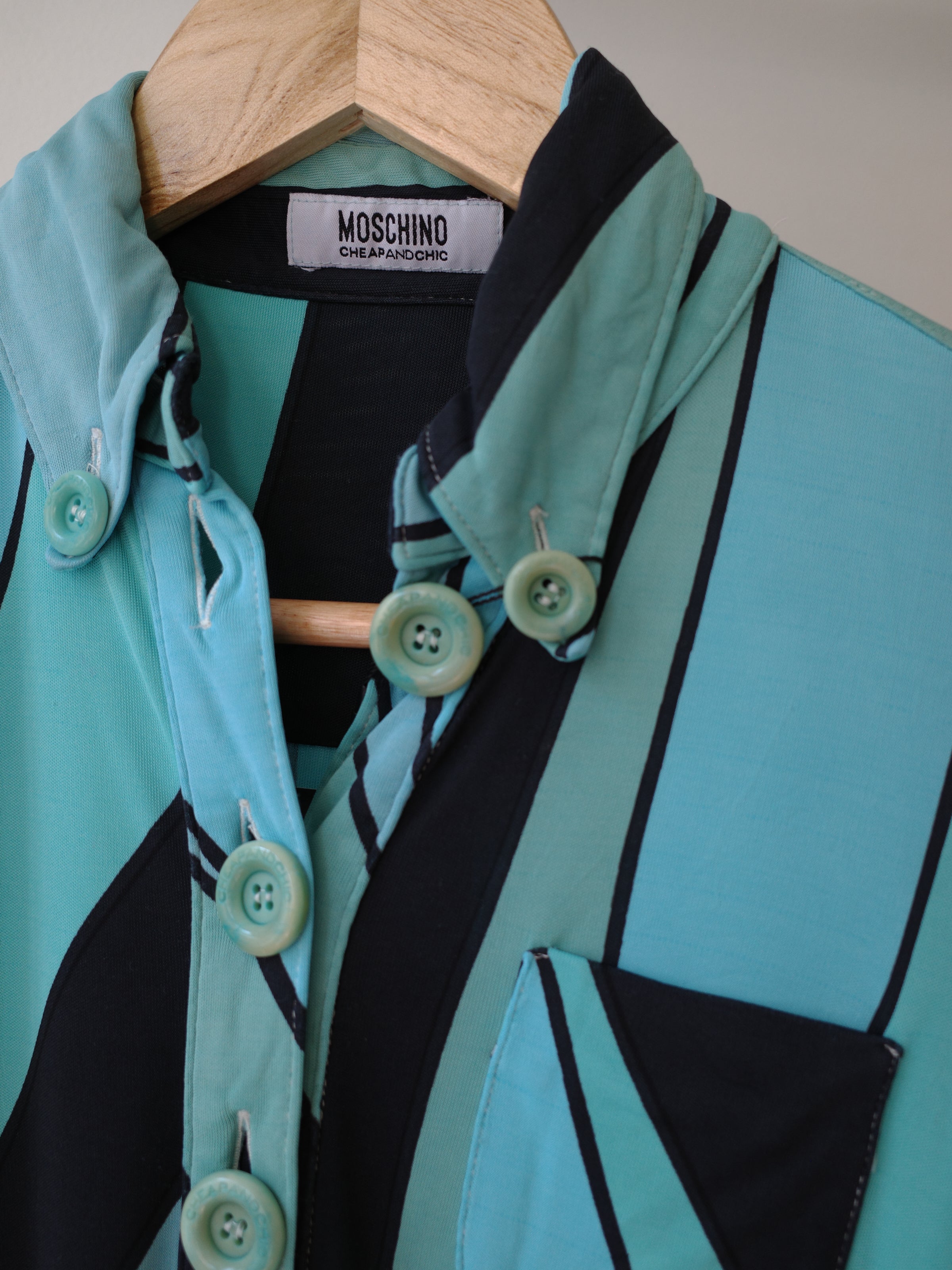 Moschino Cheap and Chic Optical Stripe Dress