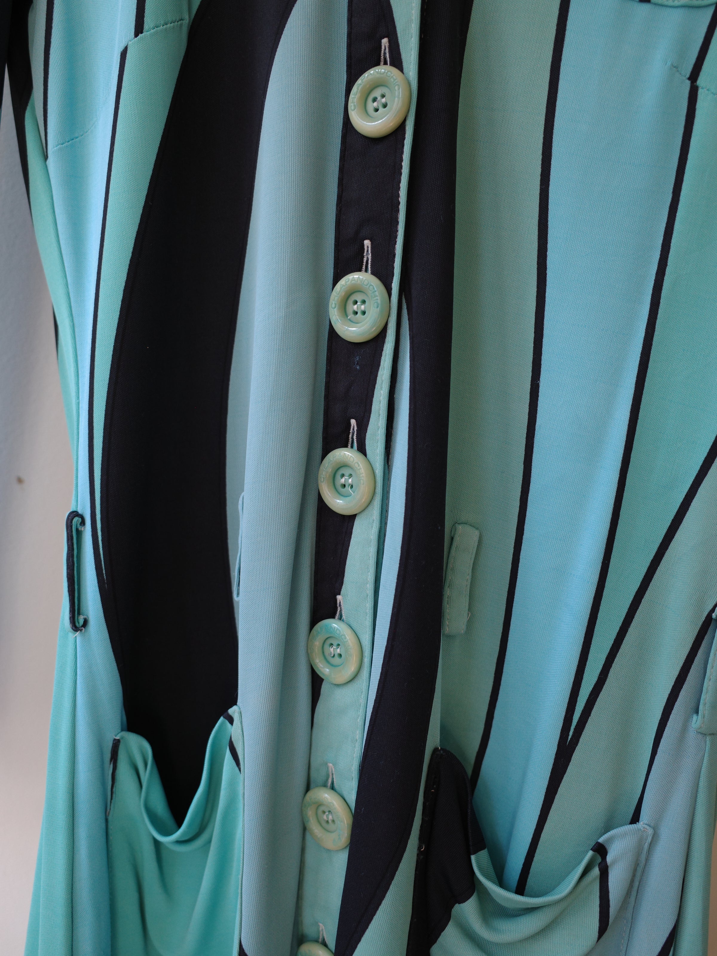 Moschino Cheap and Chic Optical Stripe Dress