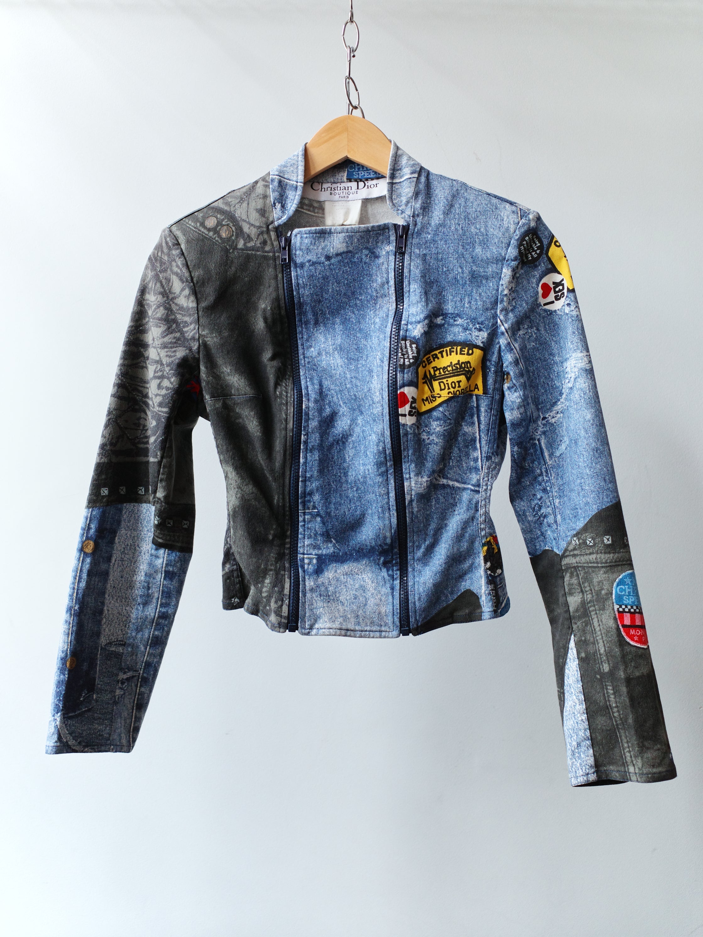 Christian Dior by John Galliano Trompe-l'œil Denim Print Jacket