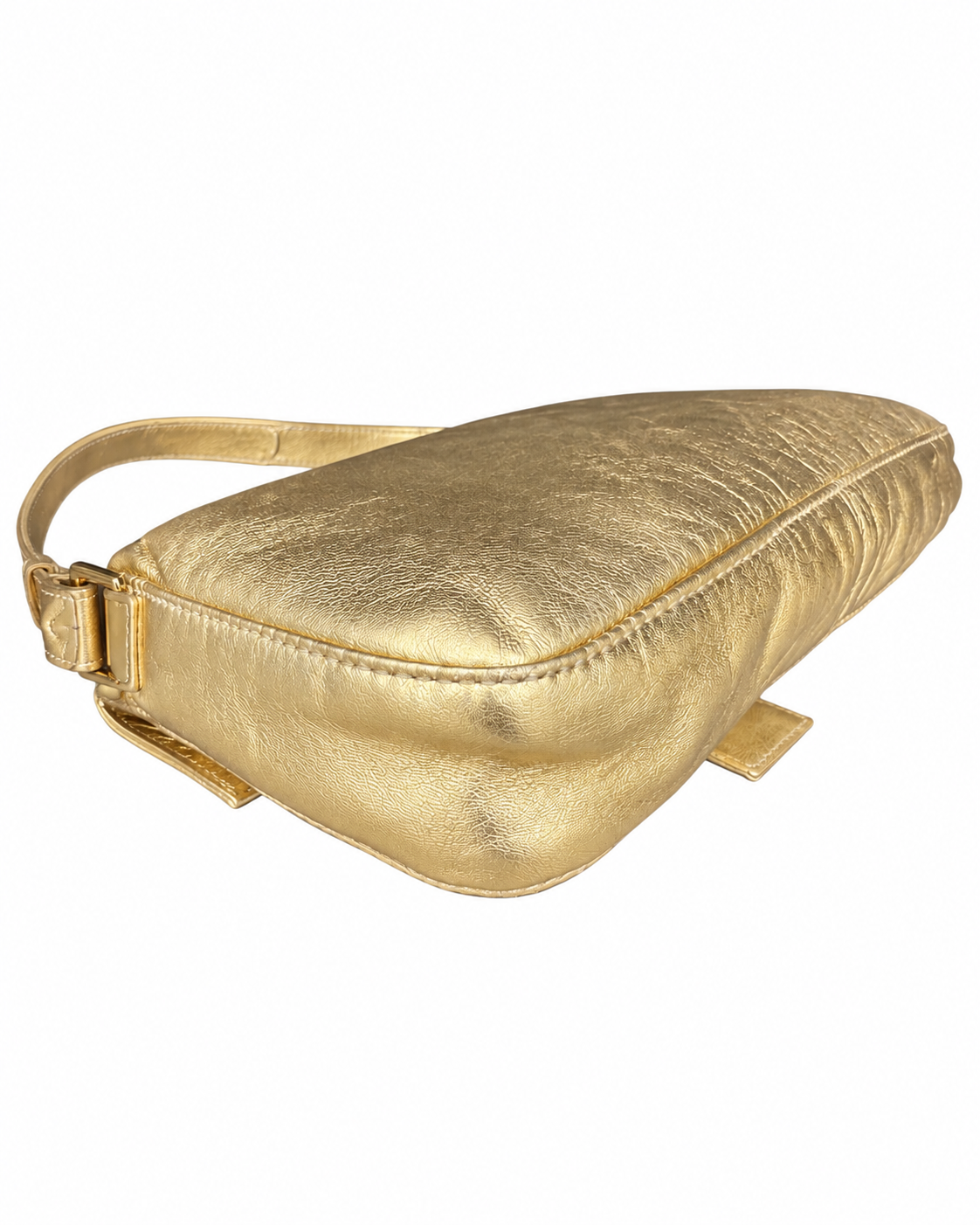Fendi Gold Leather Baguette Shoulder Bag – Carrie Bradshaw’s Sex and the City Iconic Style
