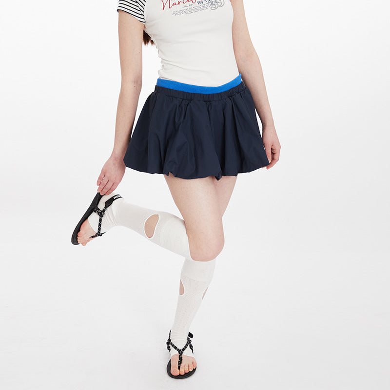 Casual Half Skirt Anti-Exposure Versatile a Short Skirt Women Summer Hot Girl Pleated Skirt