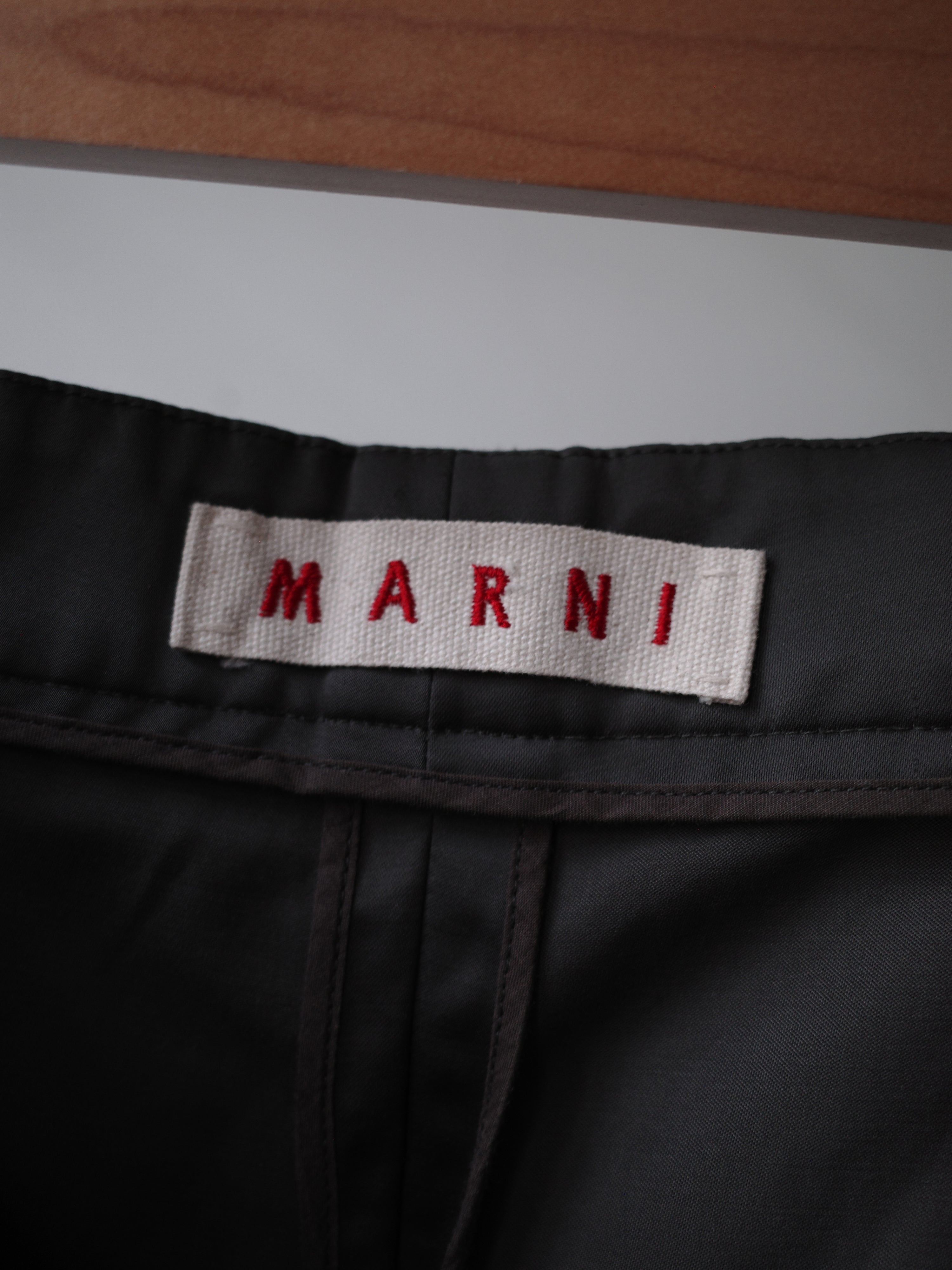 Marni Silver-Grey Satin Trousers