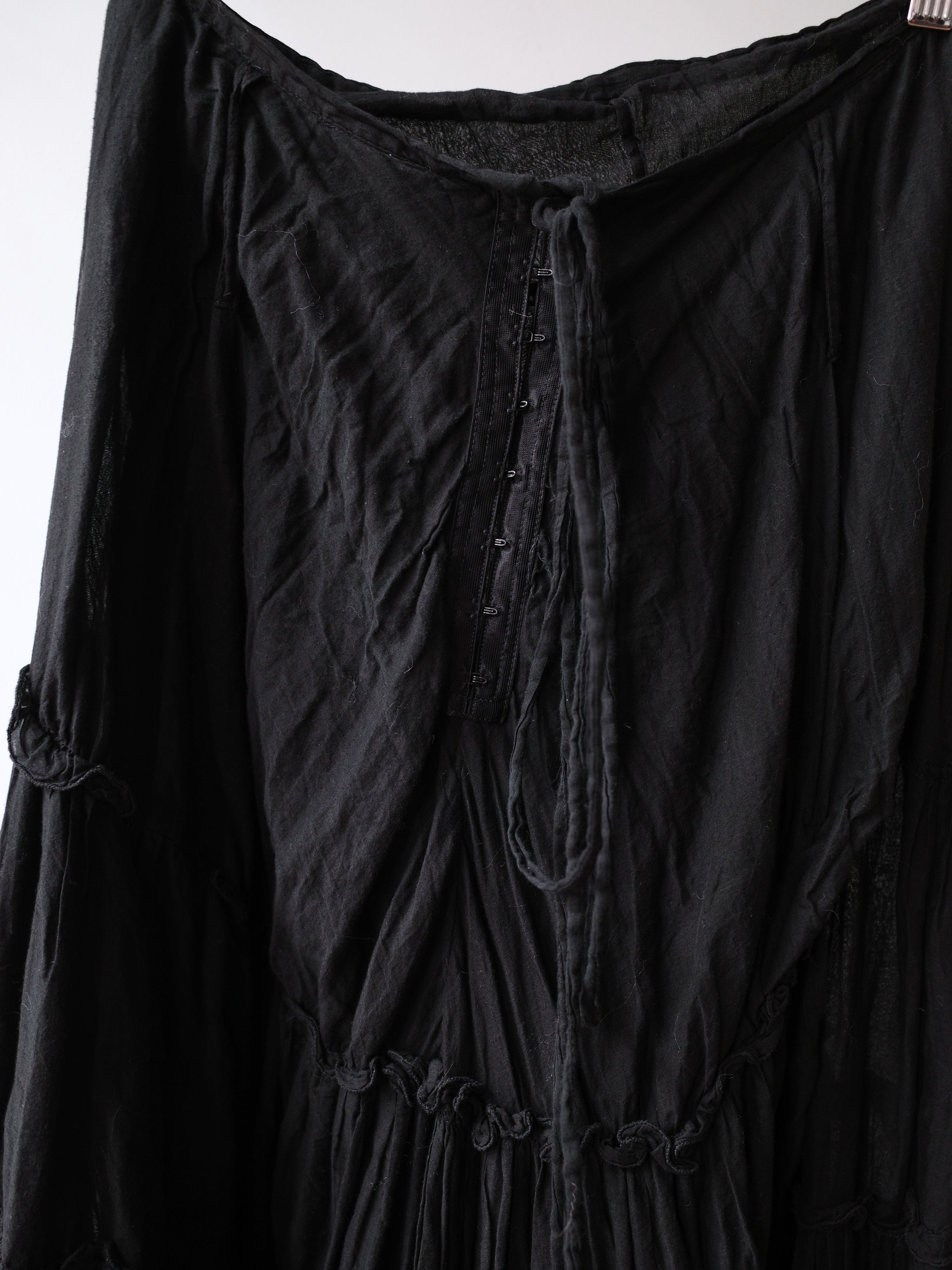 Jean Paul Gaultier Black Tiered Maxi Skirt