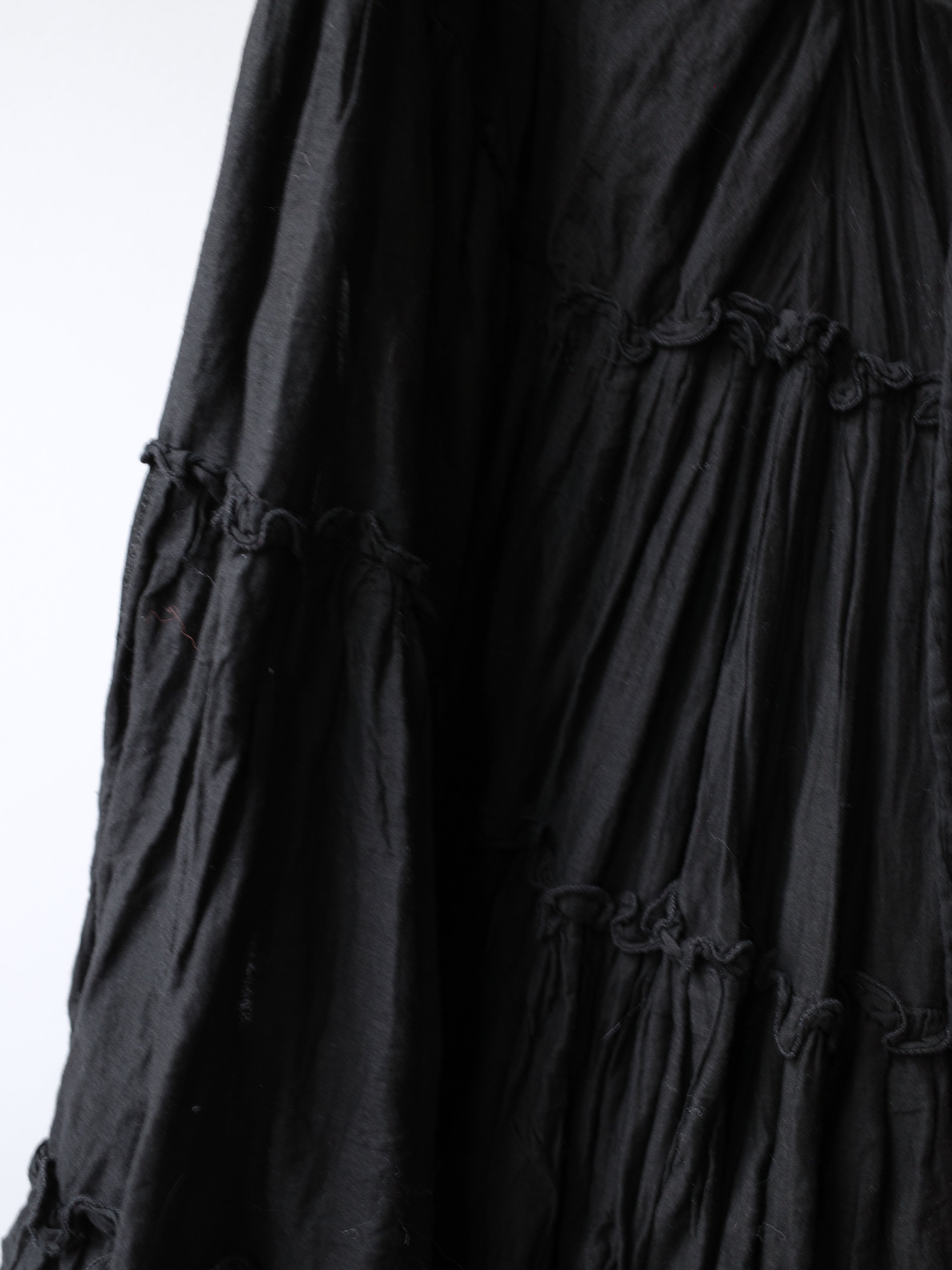 Jean Paul Gaultier Black Tiered Maxi Skirt