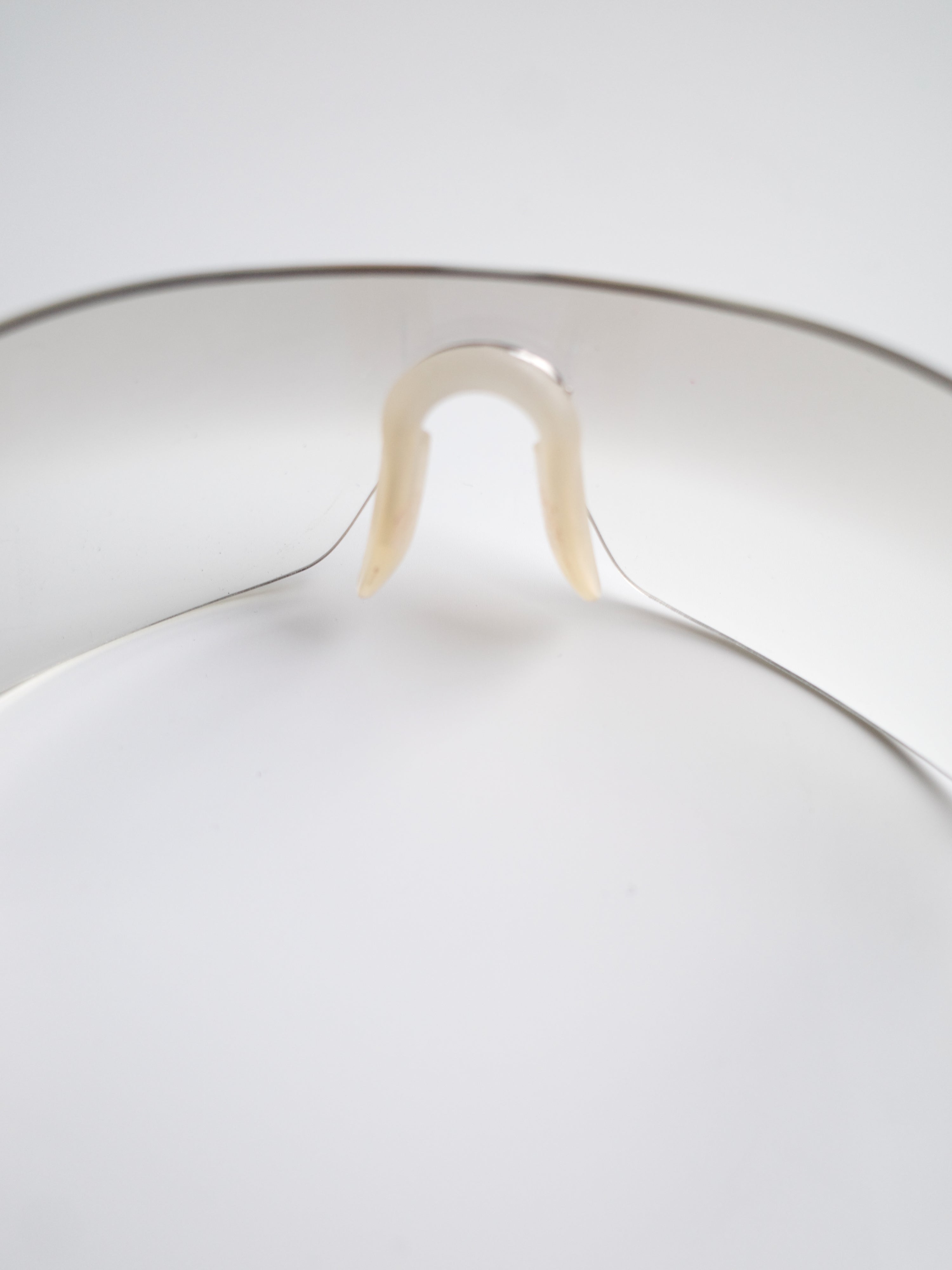 Dior Reflective Silver Y2K Visor Sunglasses