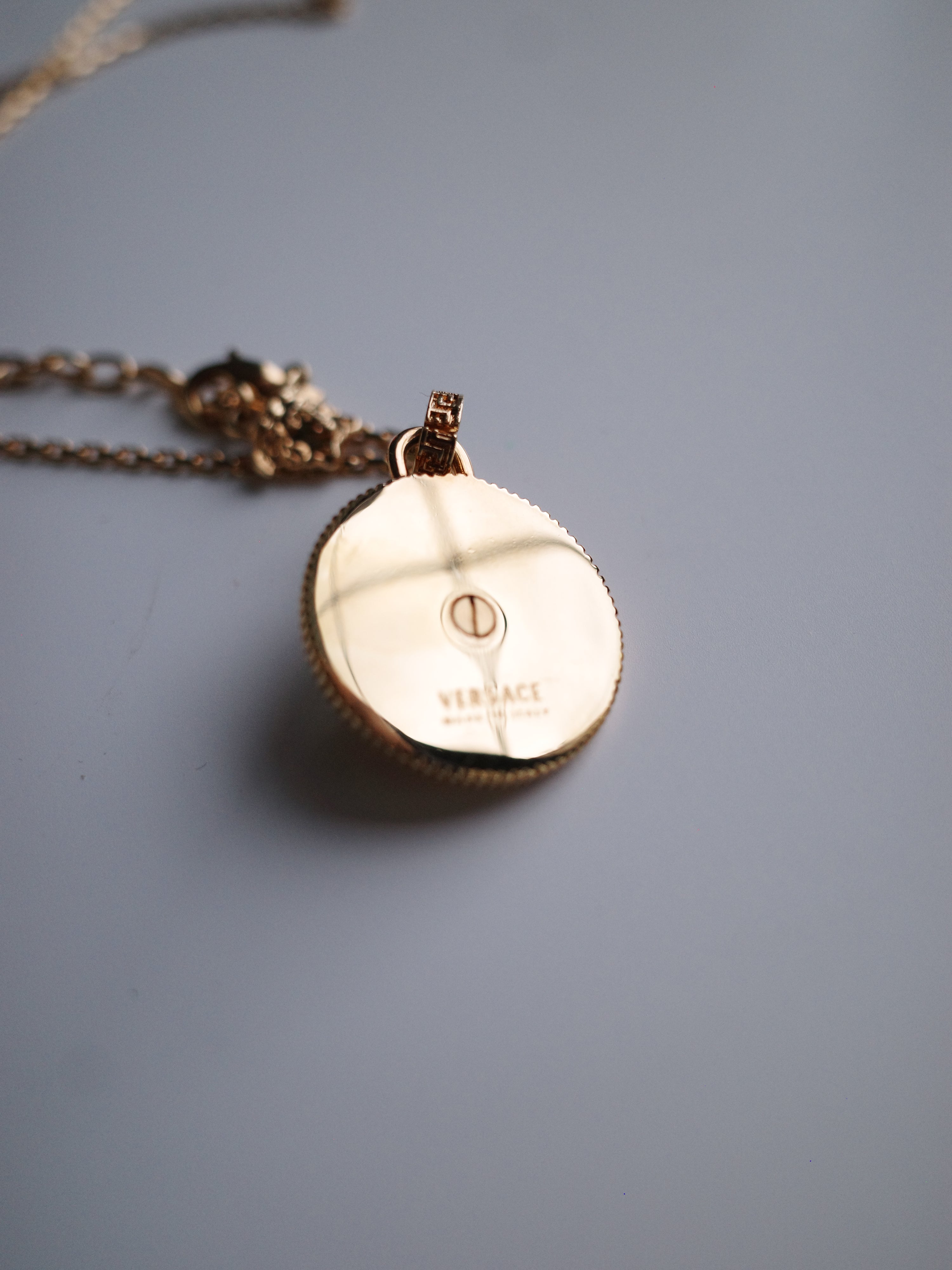 Versace Black Medusa Head Round Necklace