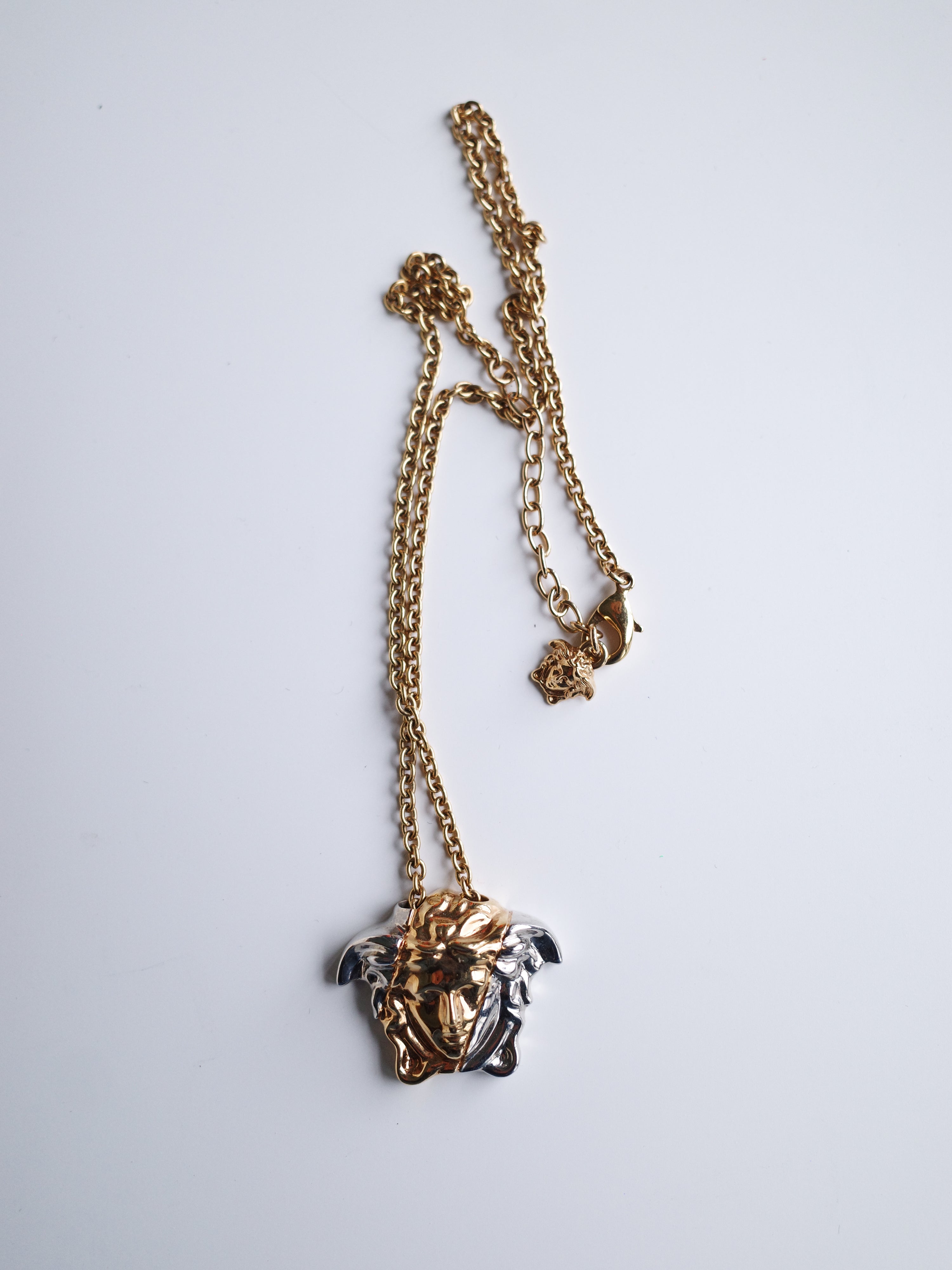 Versace Two-Tone Medusa Pendant Necklace