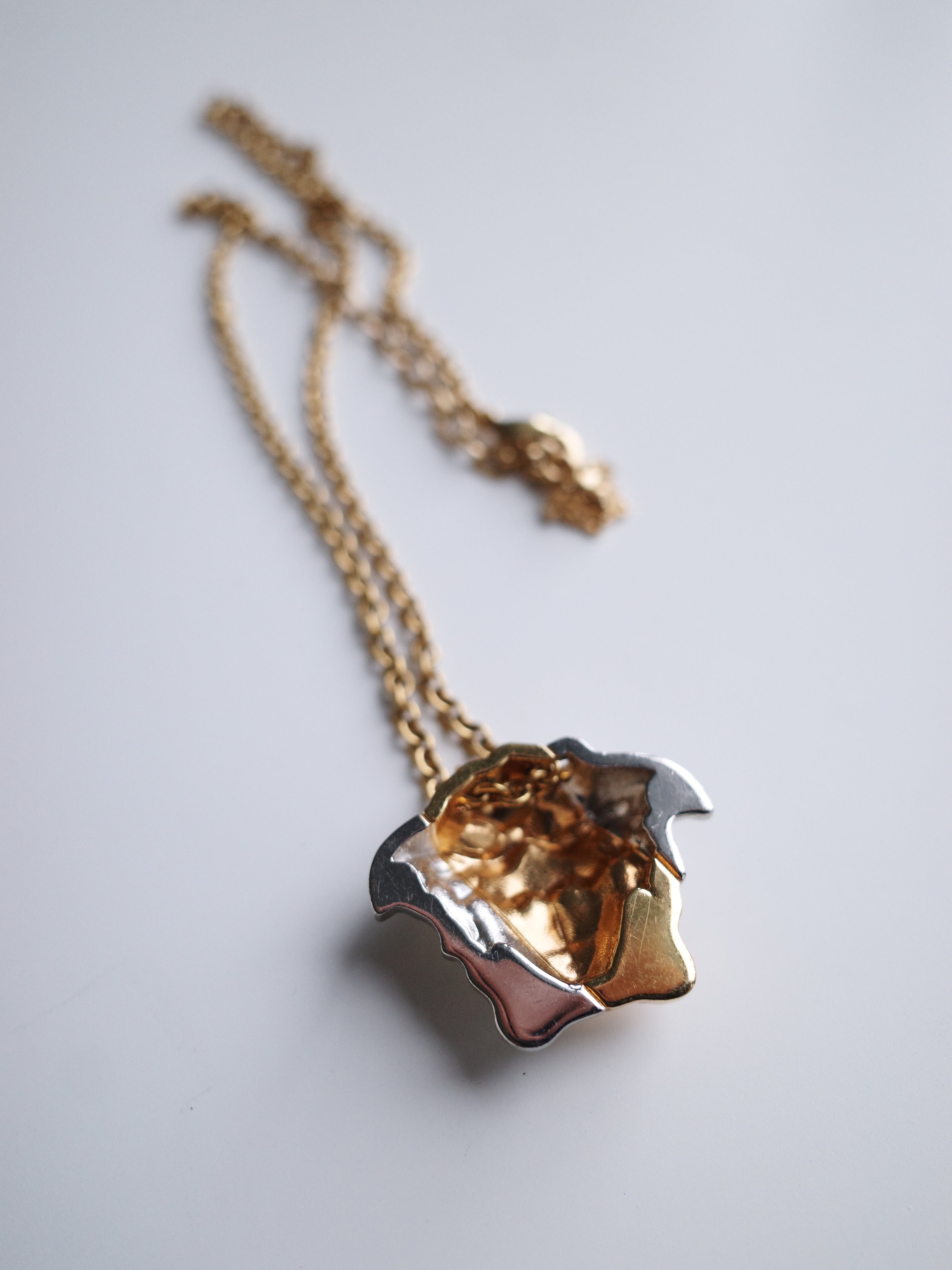 Versace Two-Tone Medusa Pendant Necklace