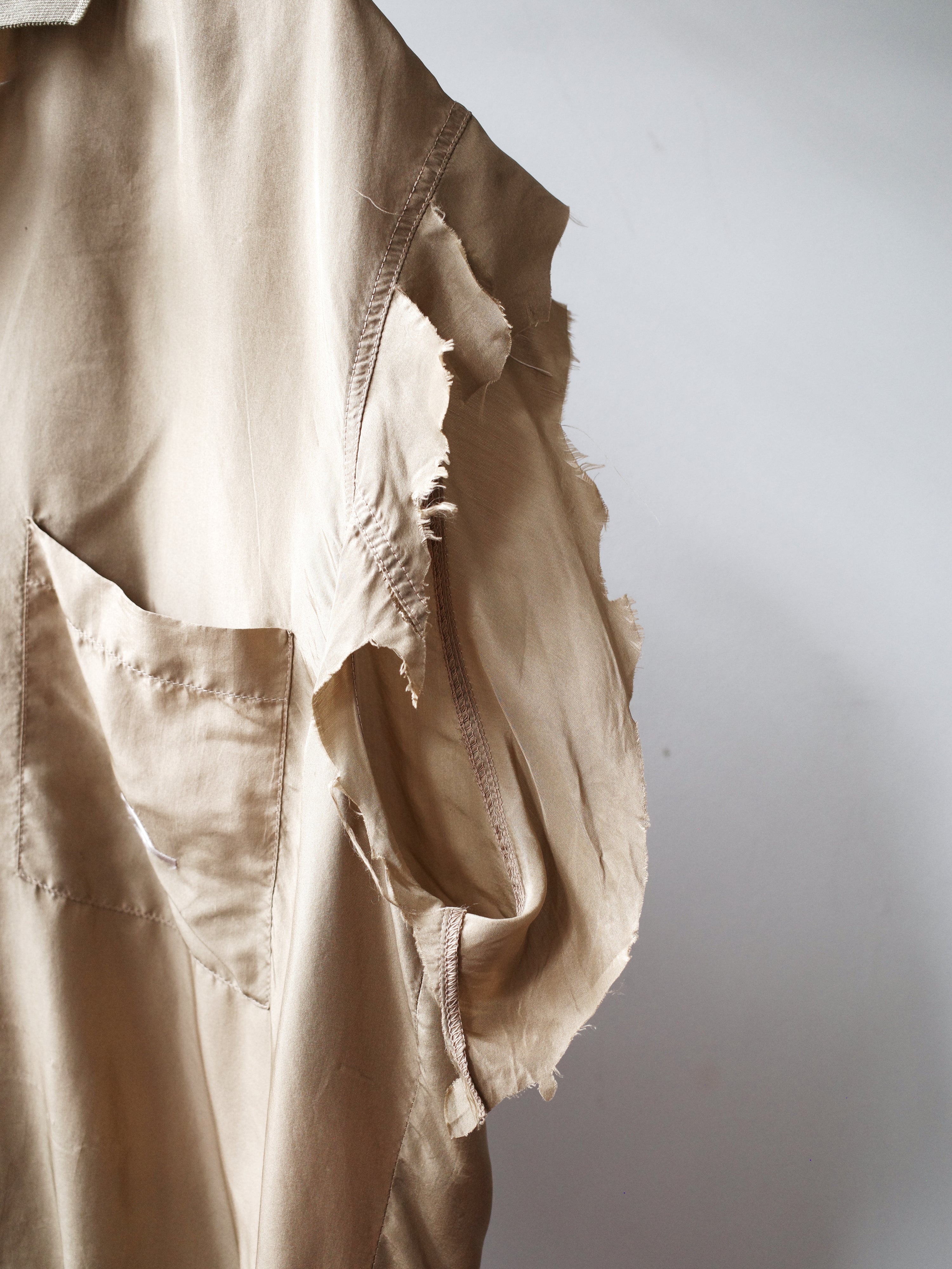 Yves Saint Laurent Deconstructed Gold Polo Shirt