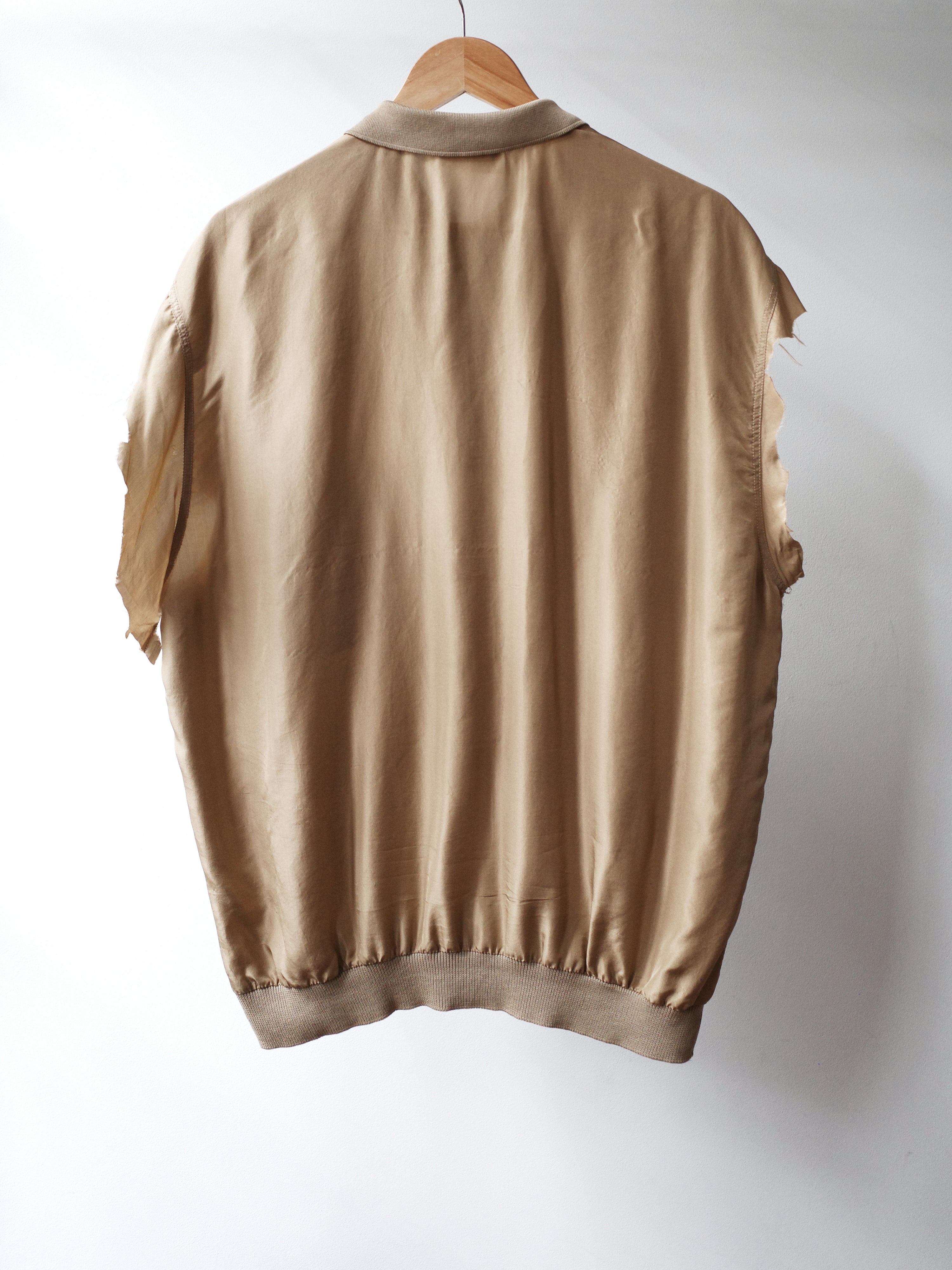 Yves Saint Laurent Deconstructed Gold Polo Shirt