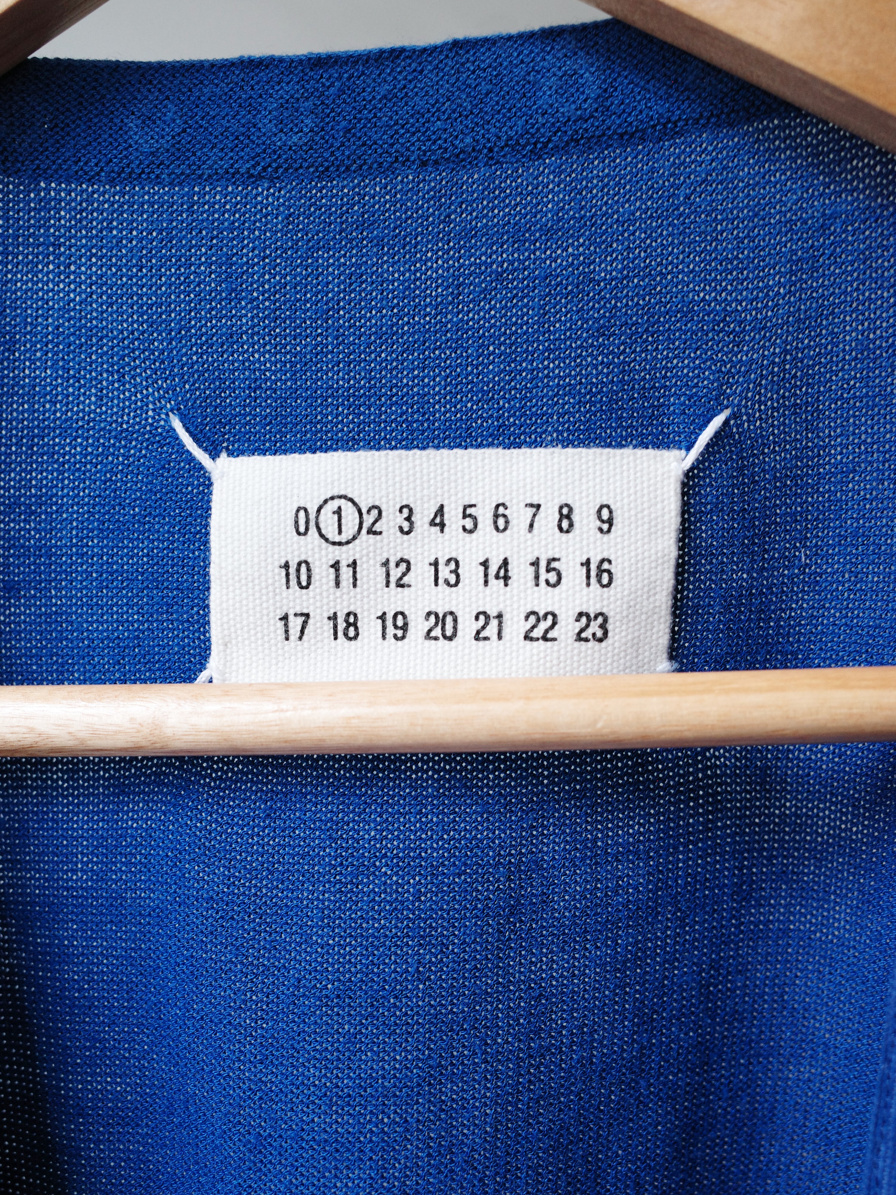 Maison Margiela Multi-Snap Blue Knit Cardigan