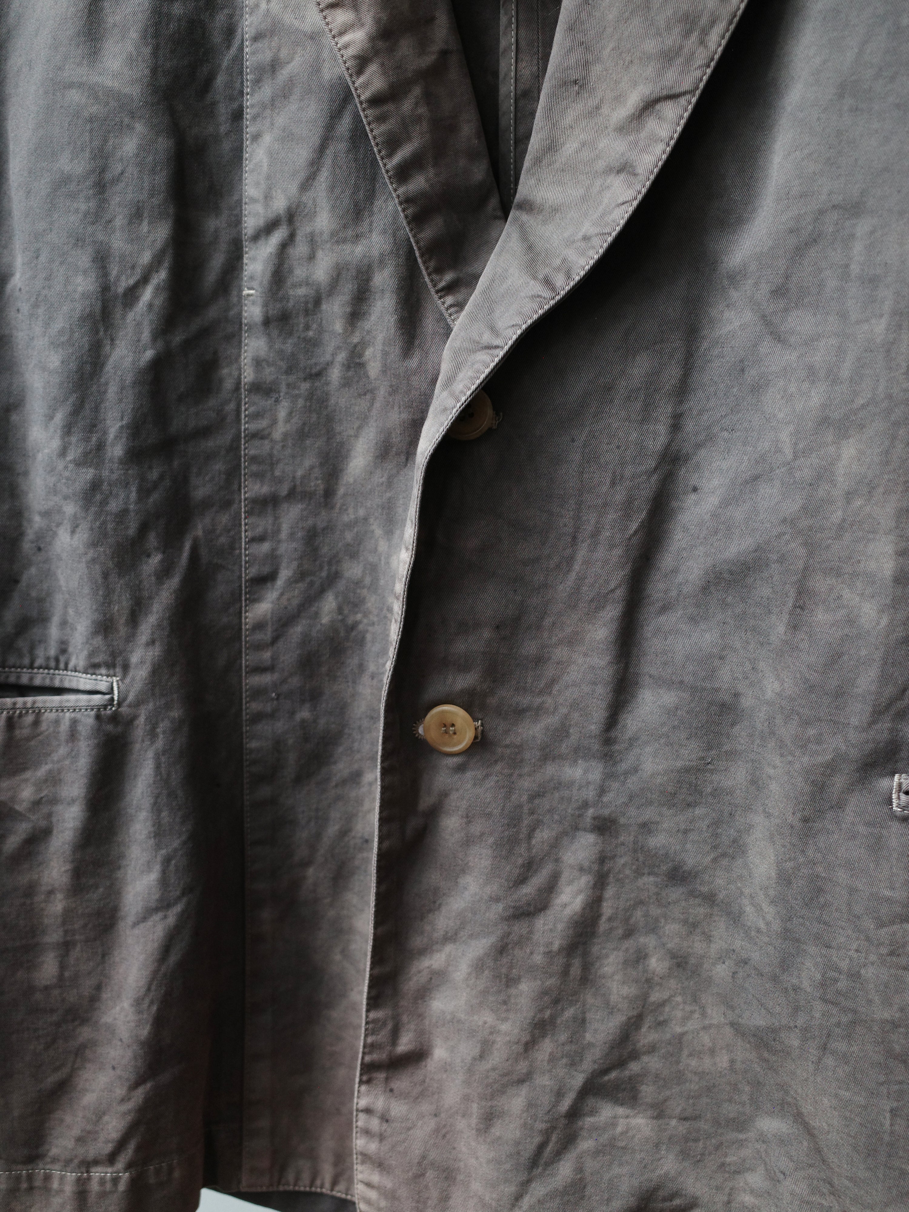 Y's for men Distressed Brown-Grey Cotton Blazer