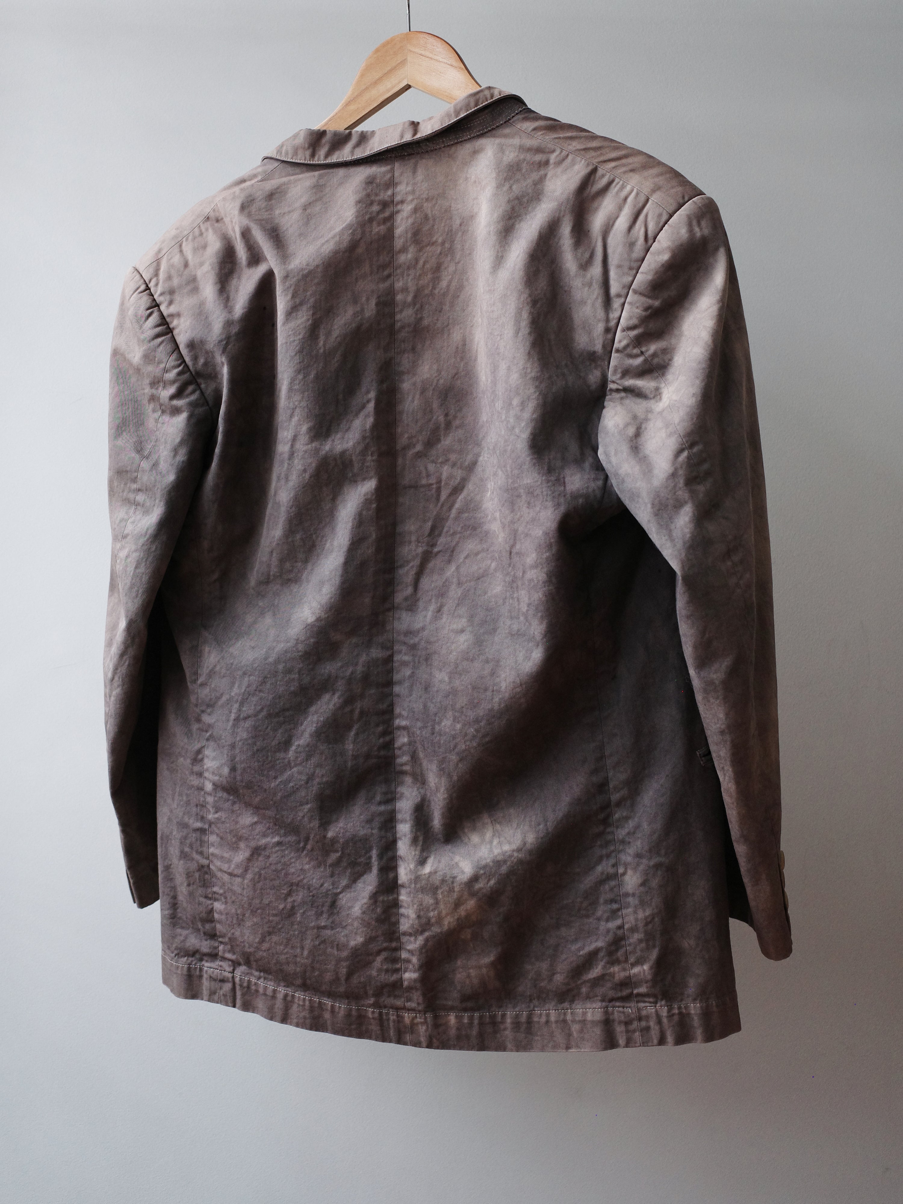 Y's for men Distressed Brown-Grey Cotton Blazer