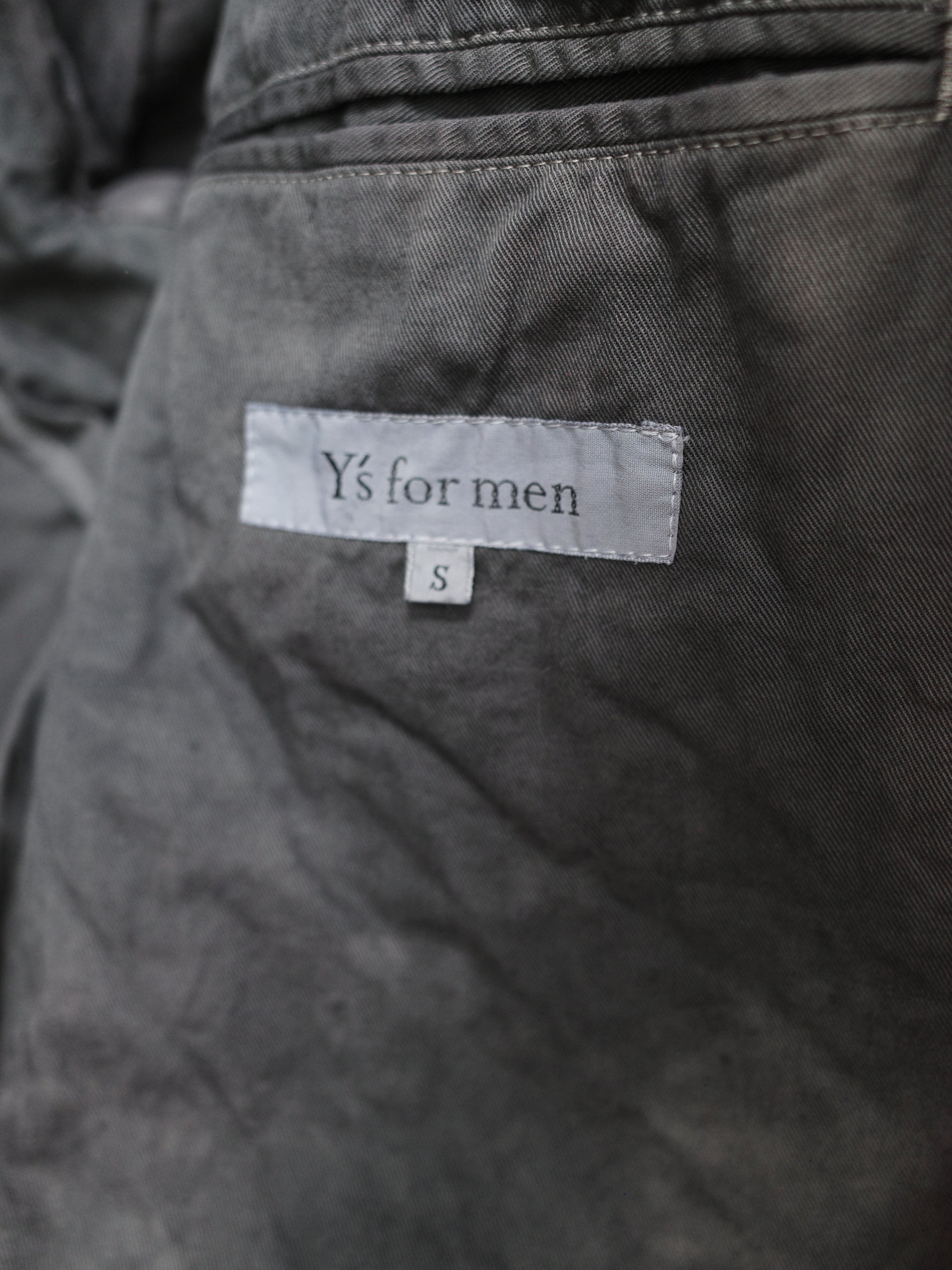 Y's for men Distressed Brown-Grey Cotton Blazer