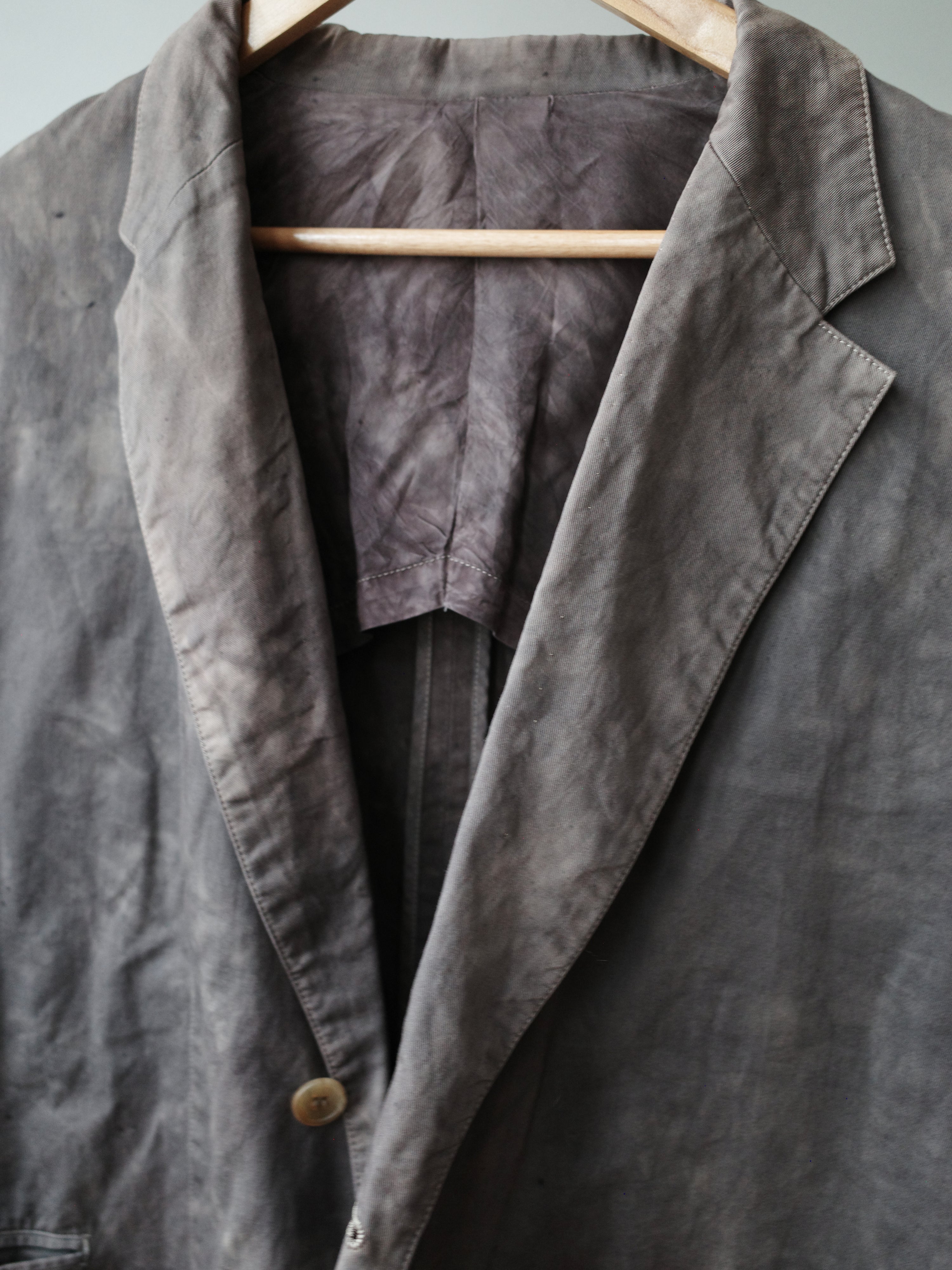 Y's for men Distressed Brown-Grey Cotton Blazer