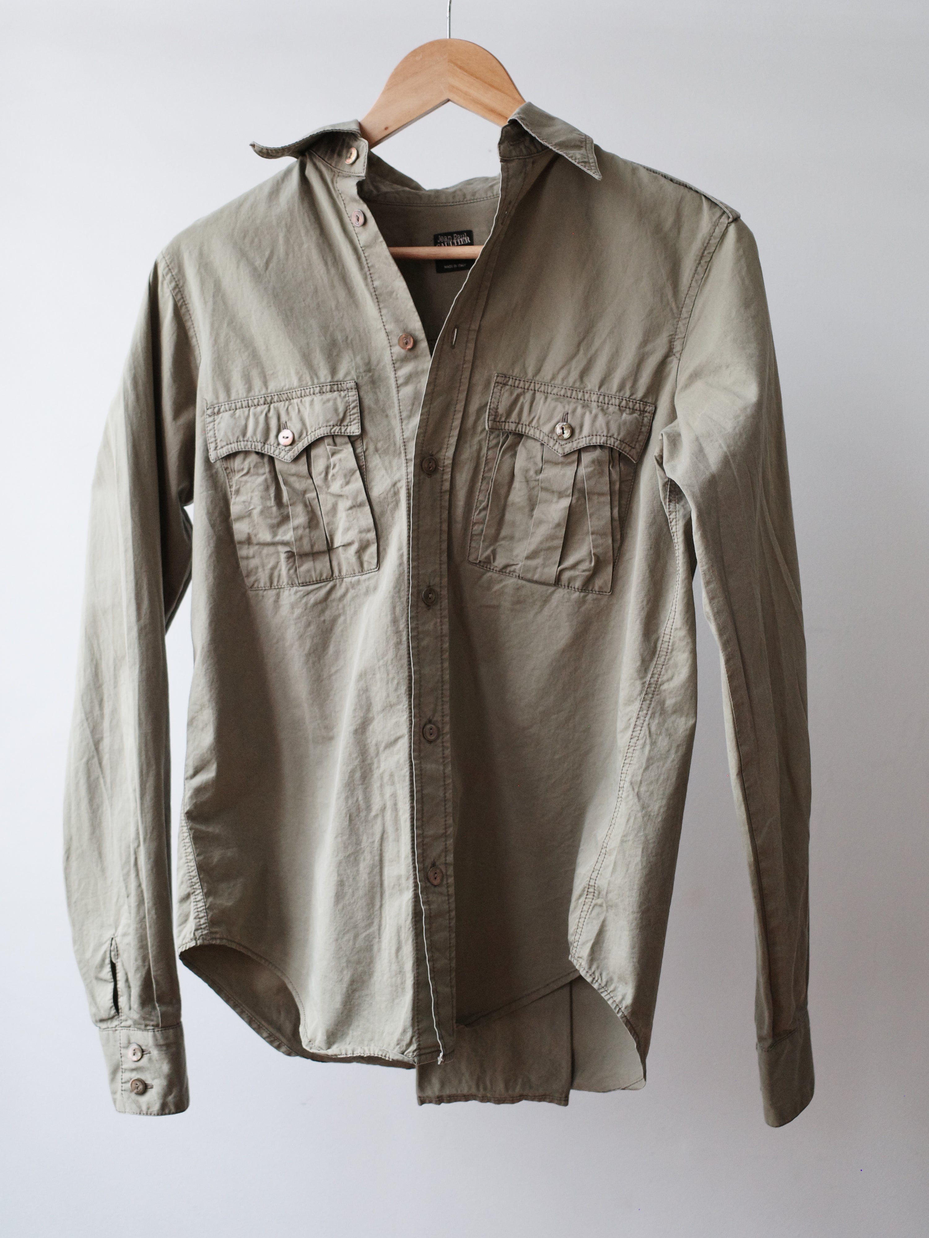 Jean Paul Gaultier Olive Military Shirt