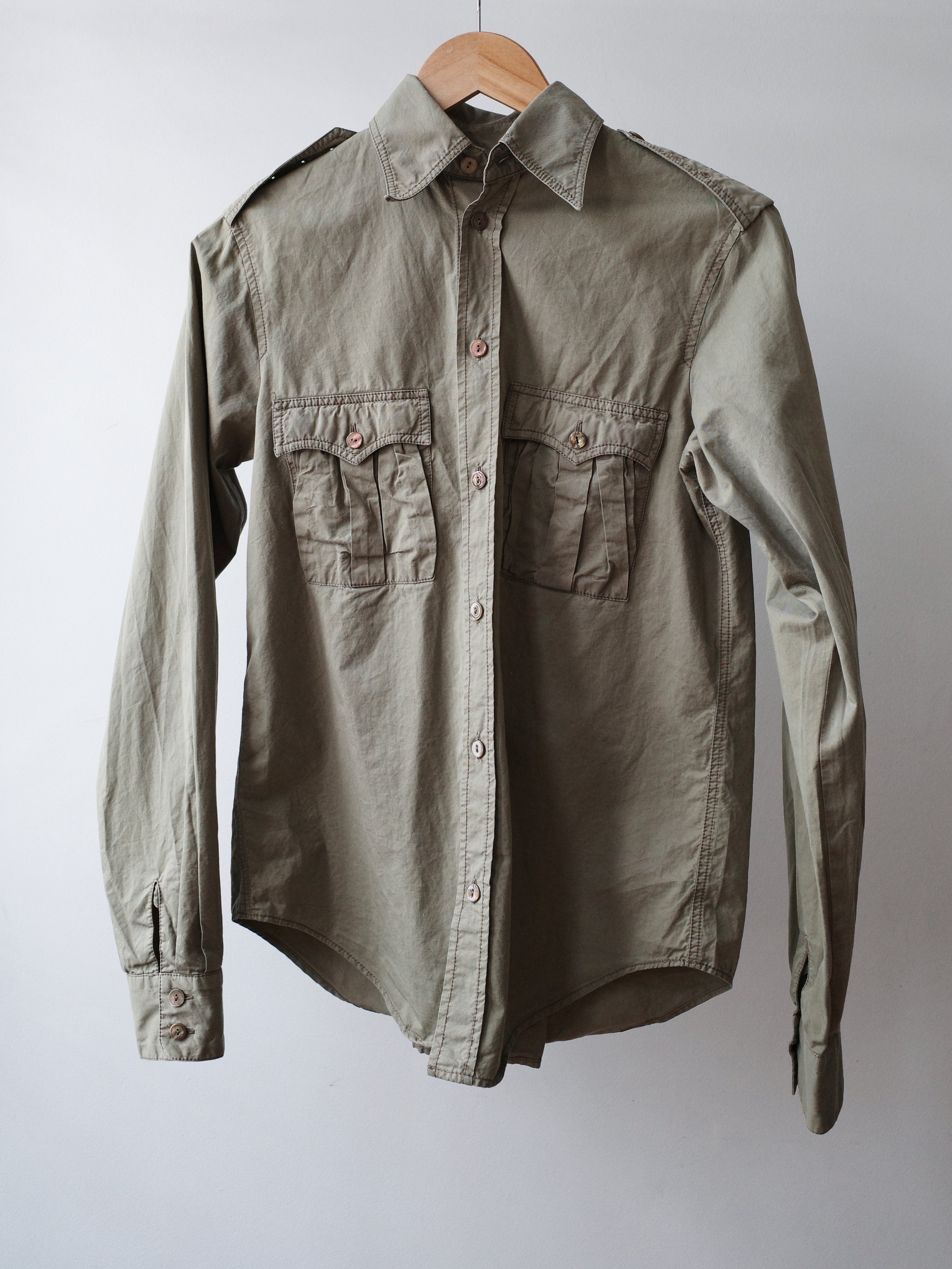 Jean Paul Gaultier Olive Military Shirt