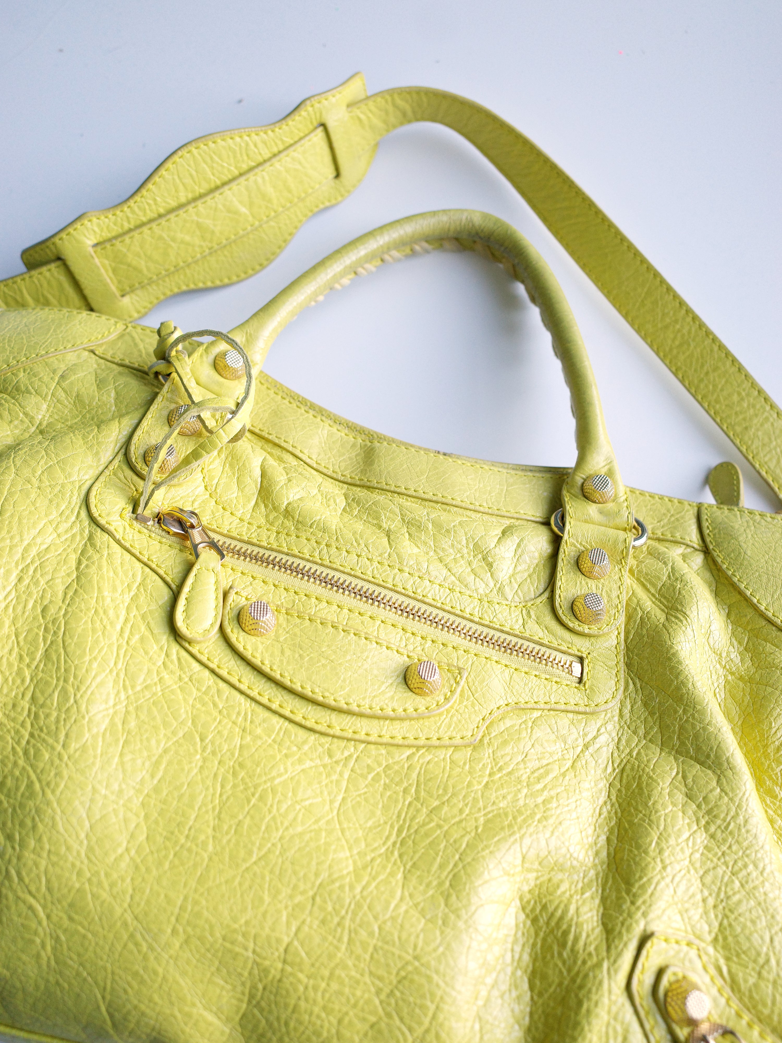 Balenciaga Bright Yellow Medium City Bag