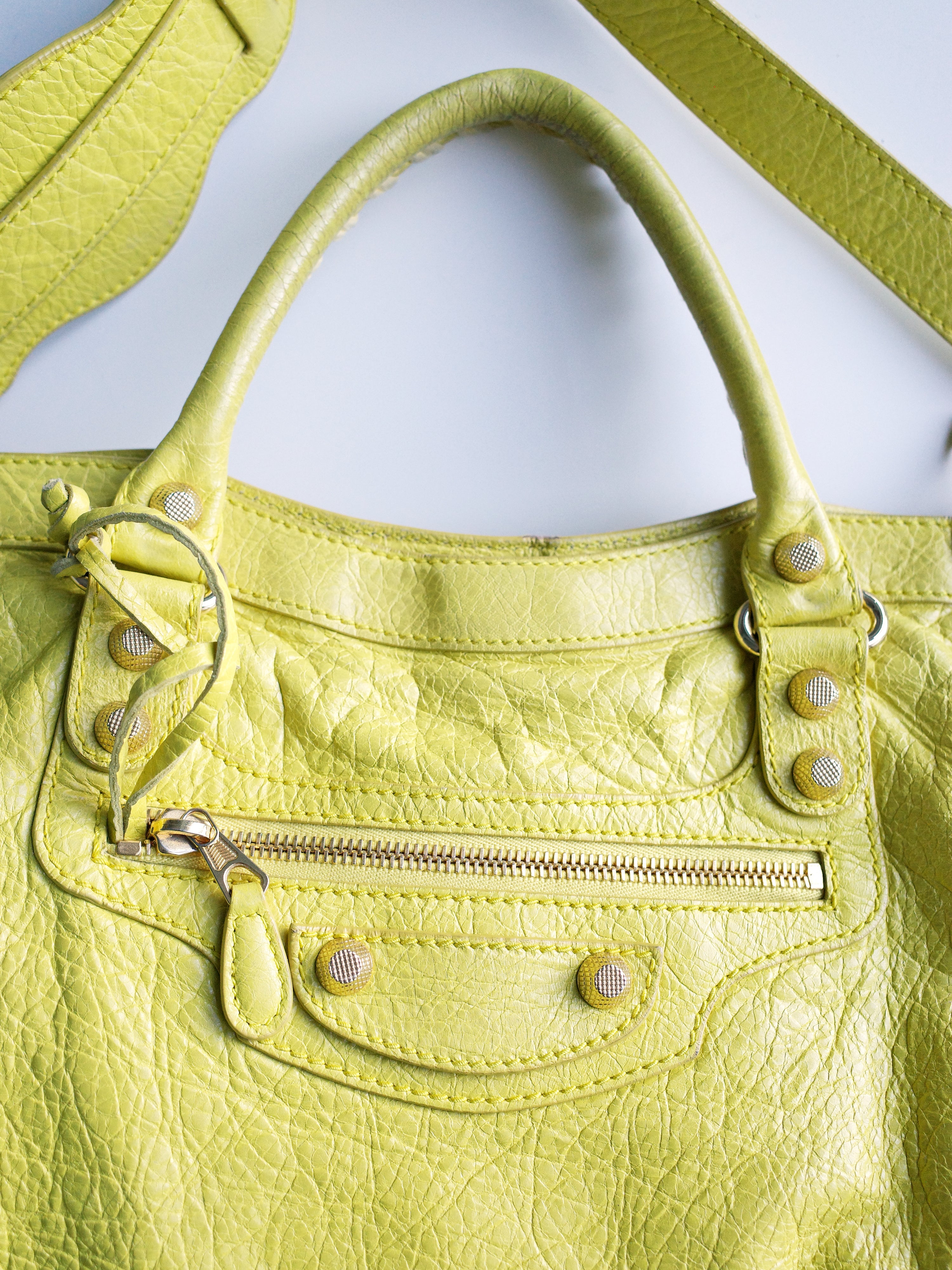 Balenciaga Bright Yellow Medium City Bag
