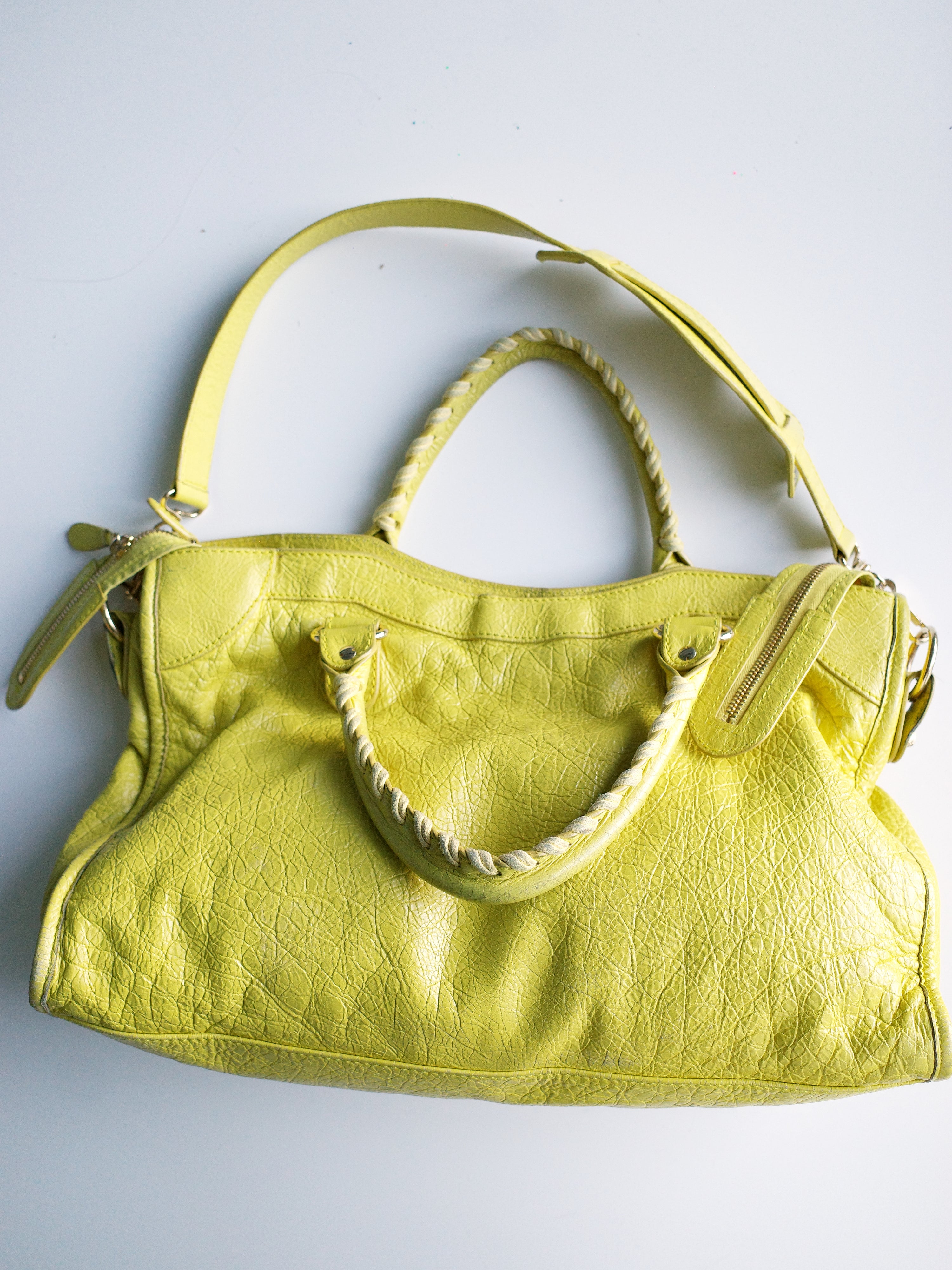 Balenciaga Bright Yellow Medium City Bag