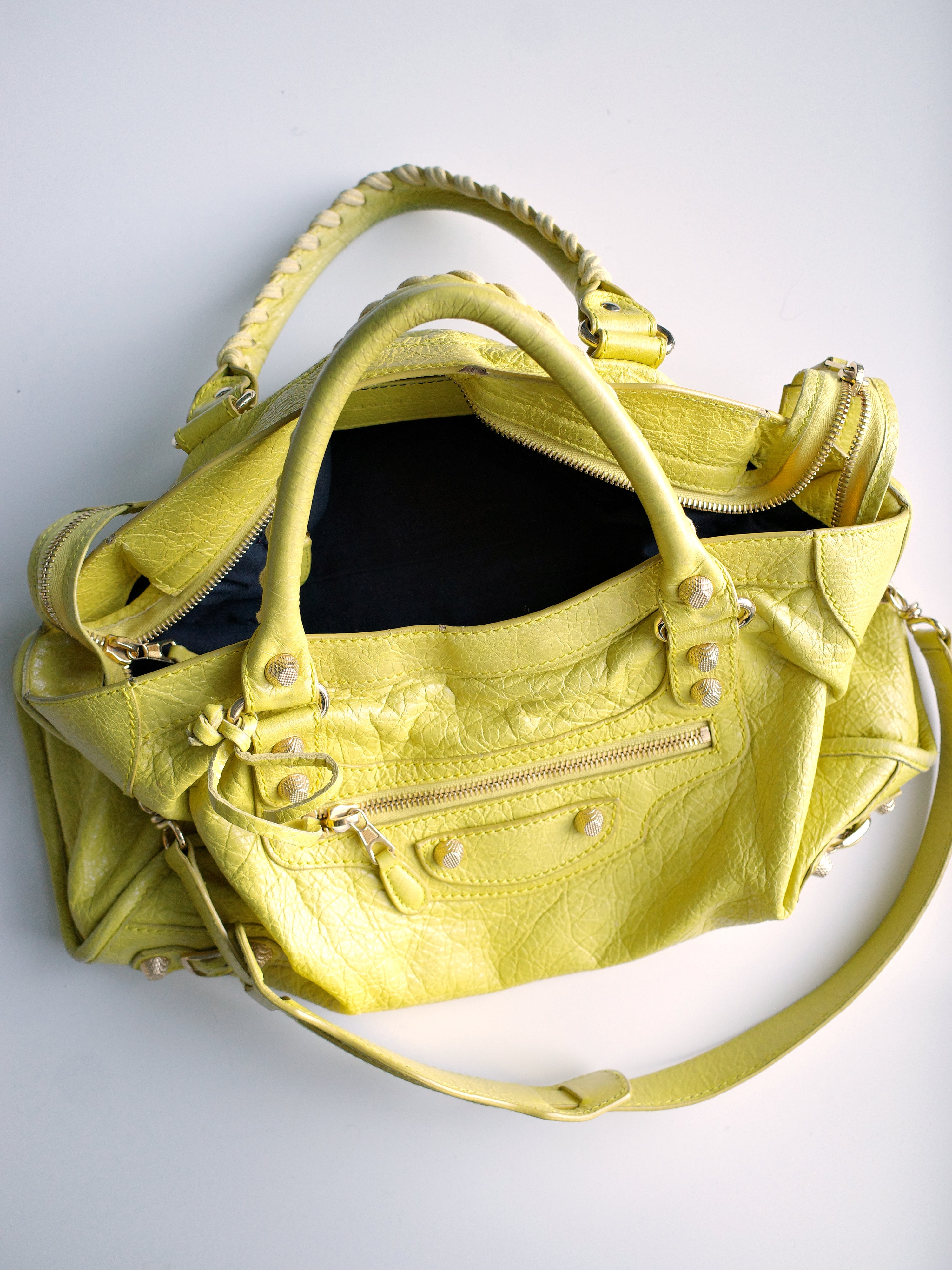 Balenciaga Bright Yellow Medium City Bag