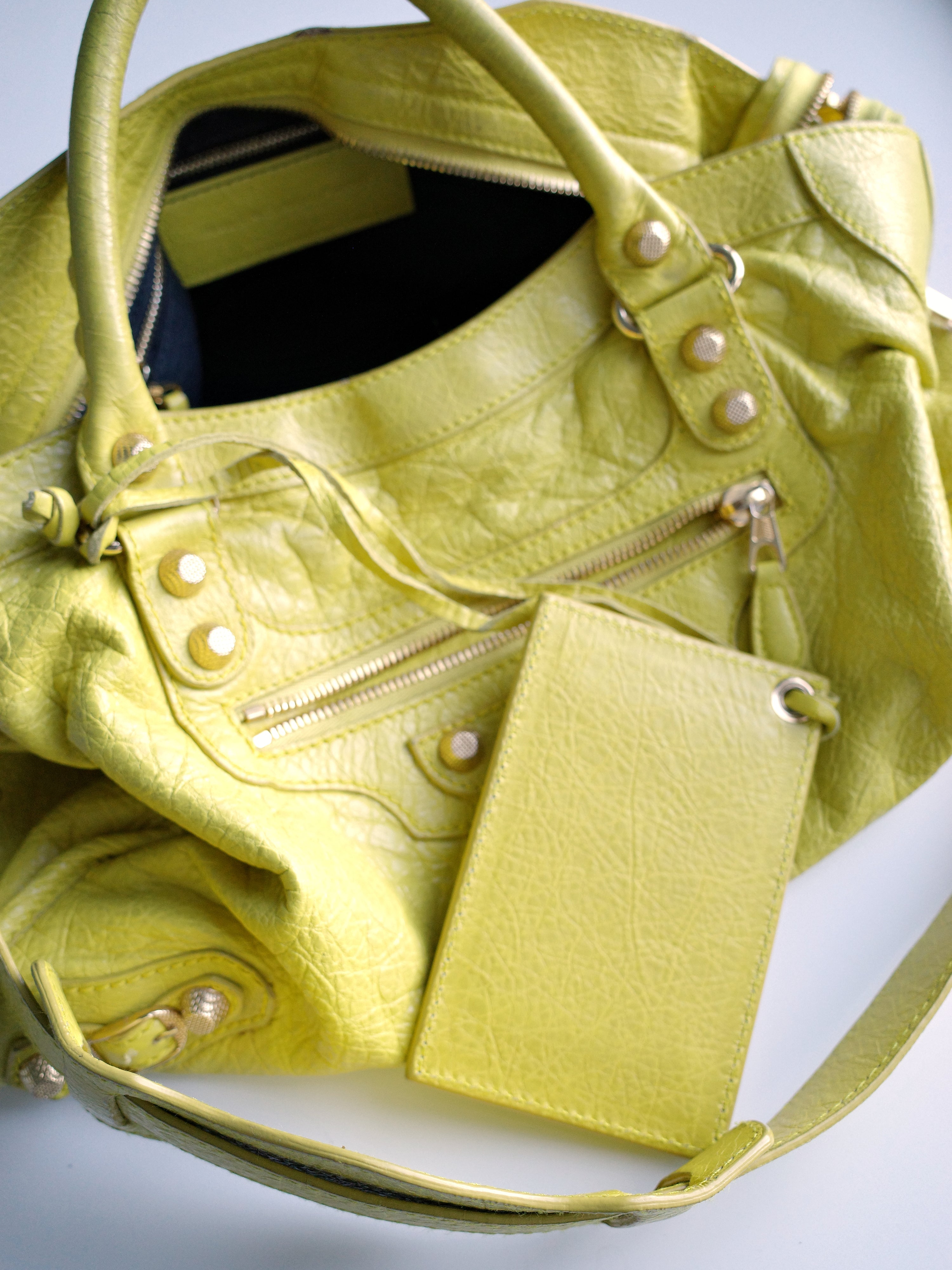 Balenciaga Bright Yellow Medium City Bag