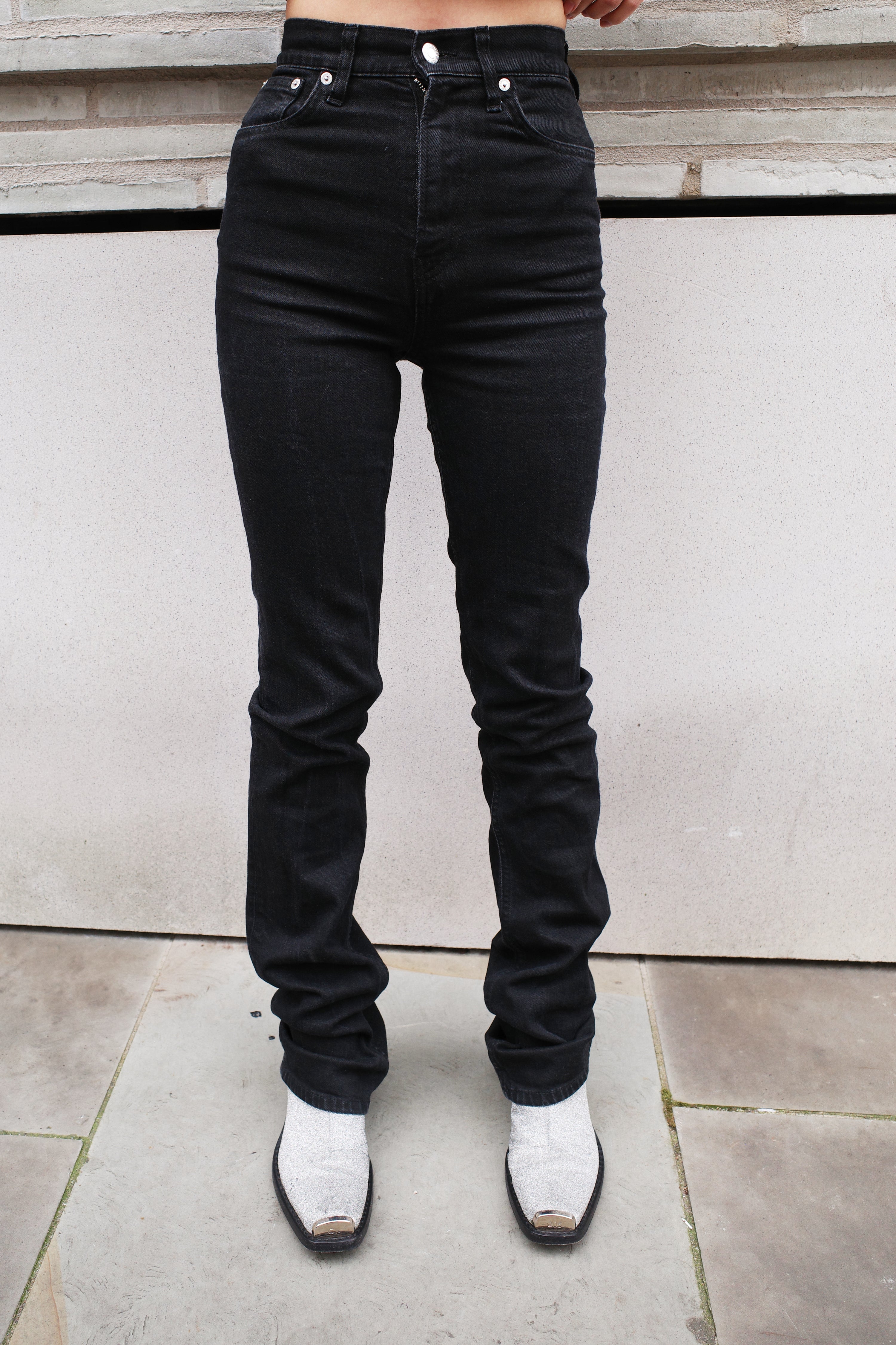 Helmut Lang Flared Stretch Denim Jeans