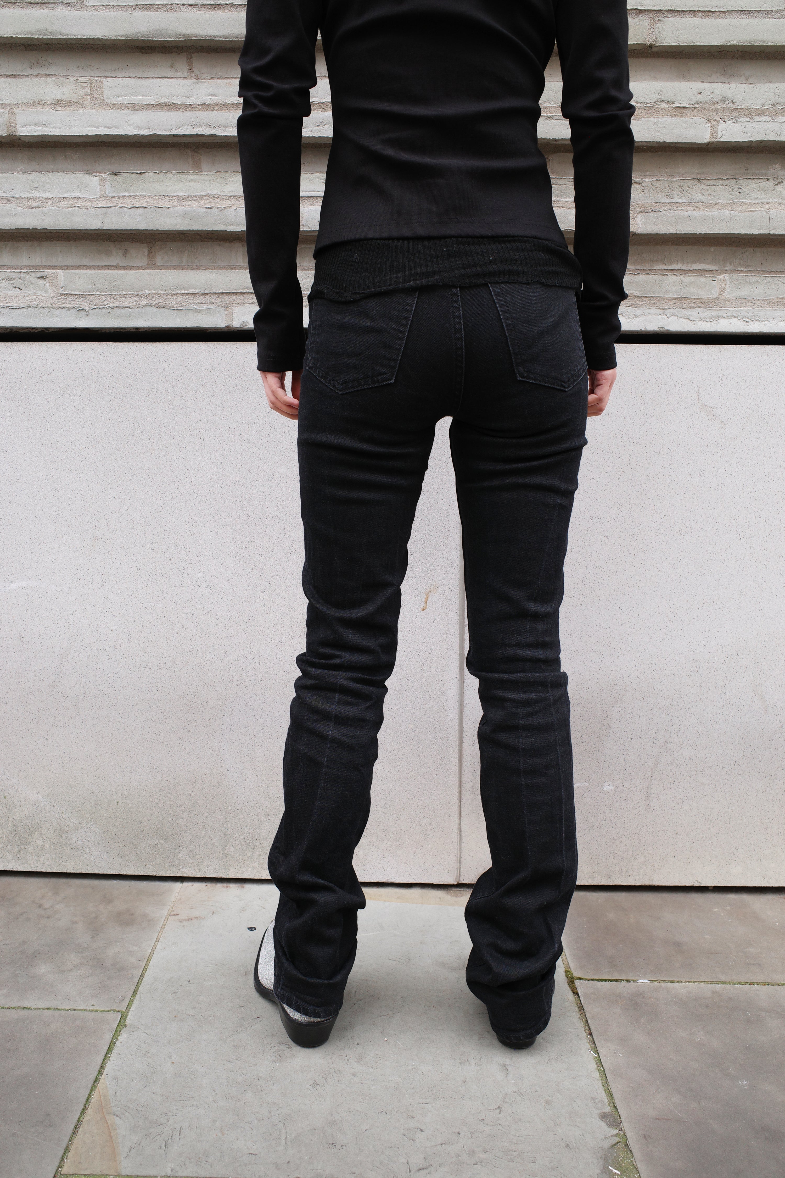 Helmut Lang Flared Stretch Denim Jeans