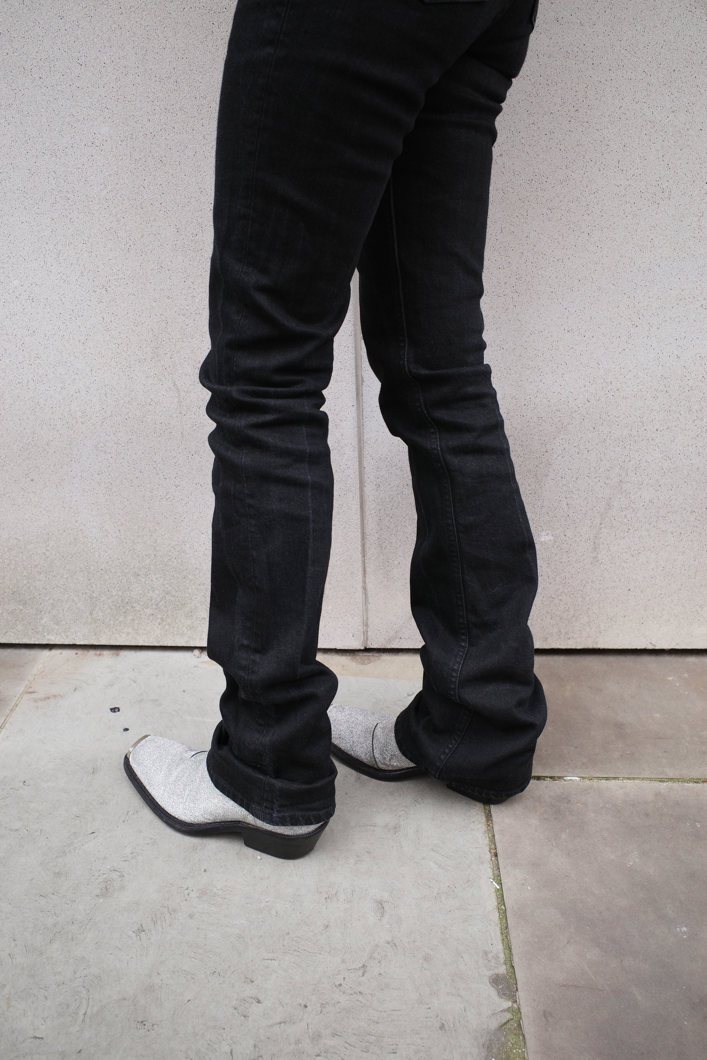 Helmut Lang Flared Stretch Denim Jeans
