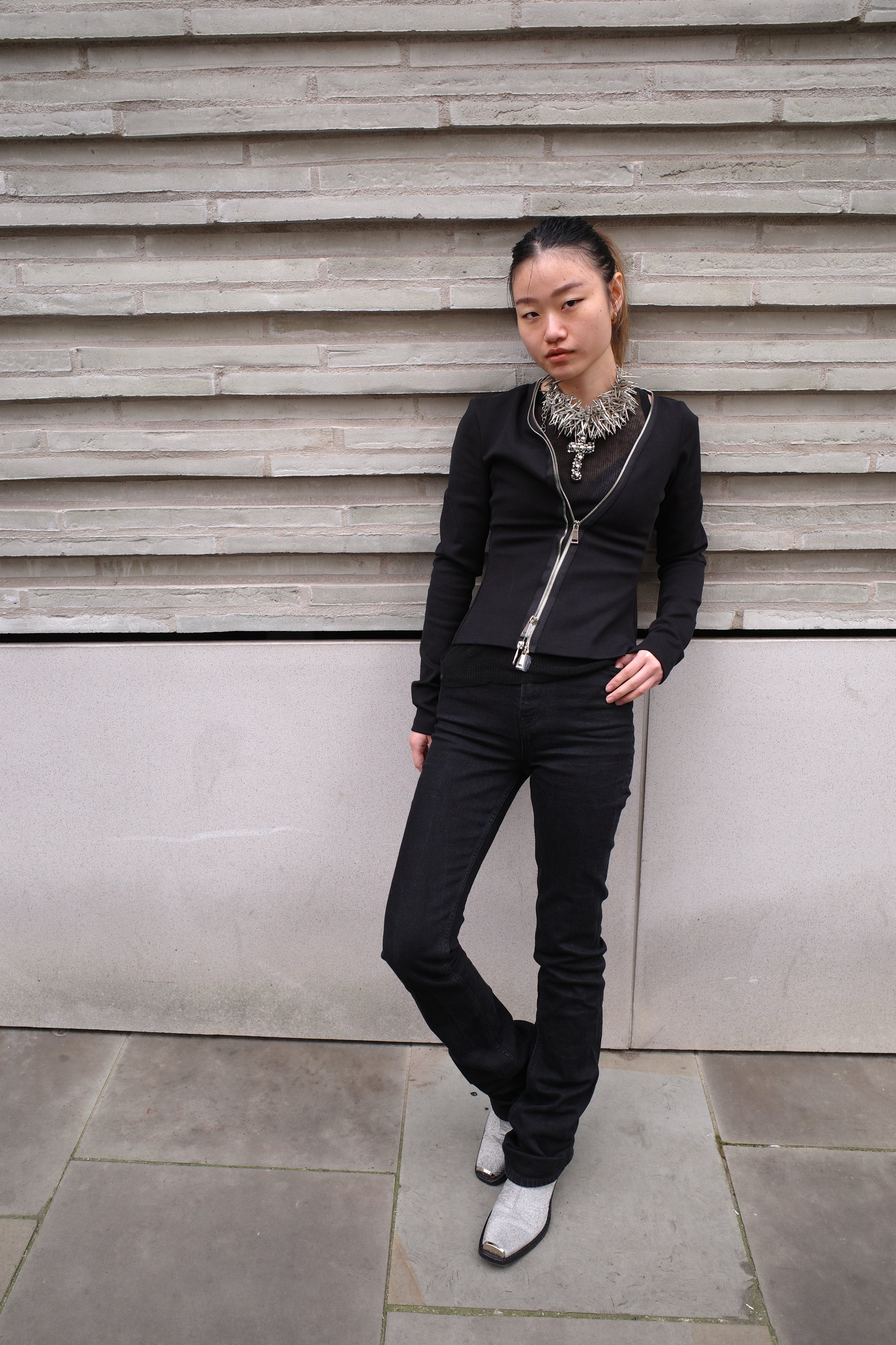 OVER RANGE Black Zippered Fitted Jacket