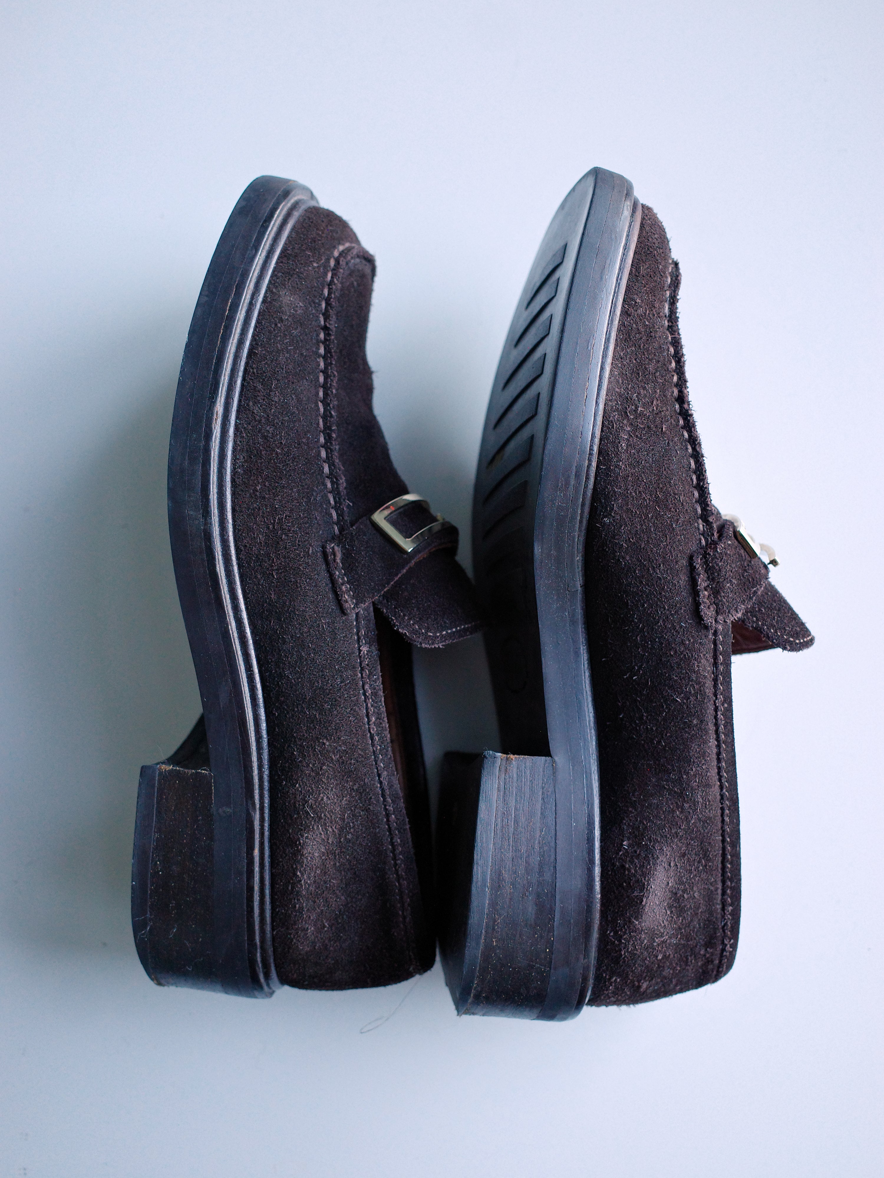 Gucci by Tom Ford Era Suede Gold G Loafers