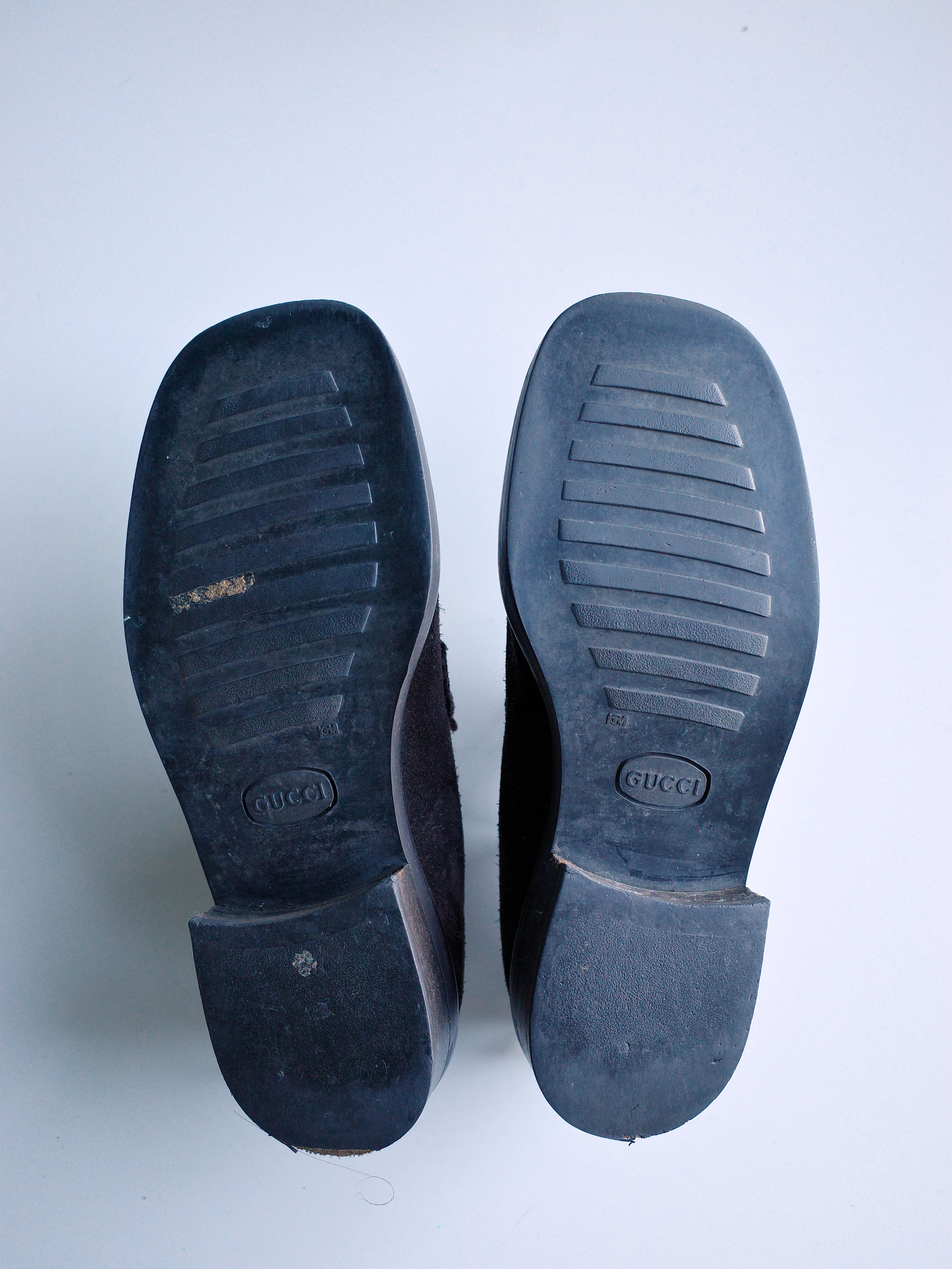 Gucci by Tom Ford Era Suede Gold G Loafers
